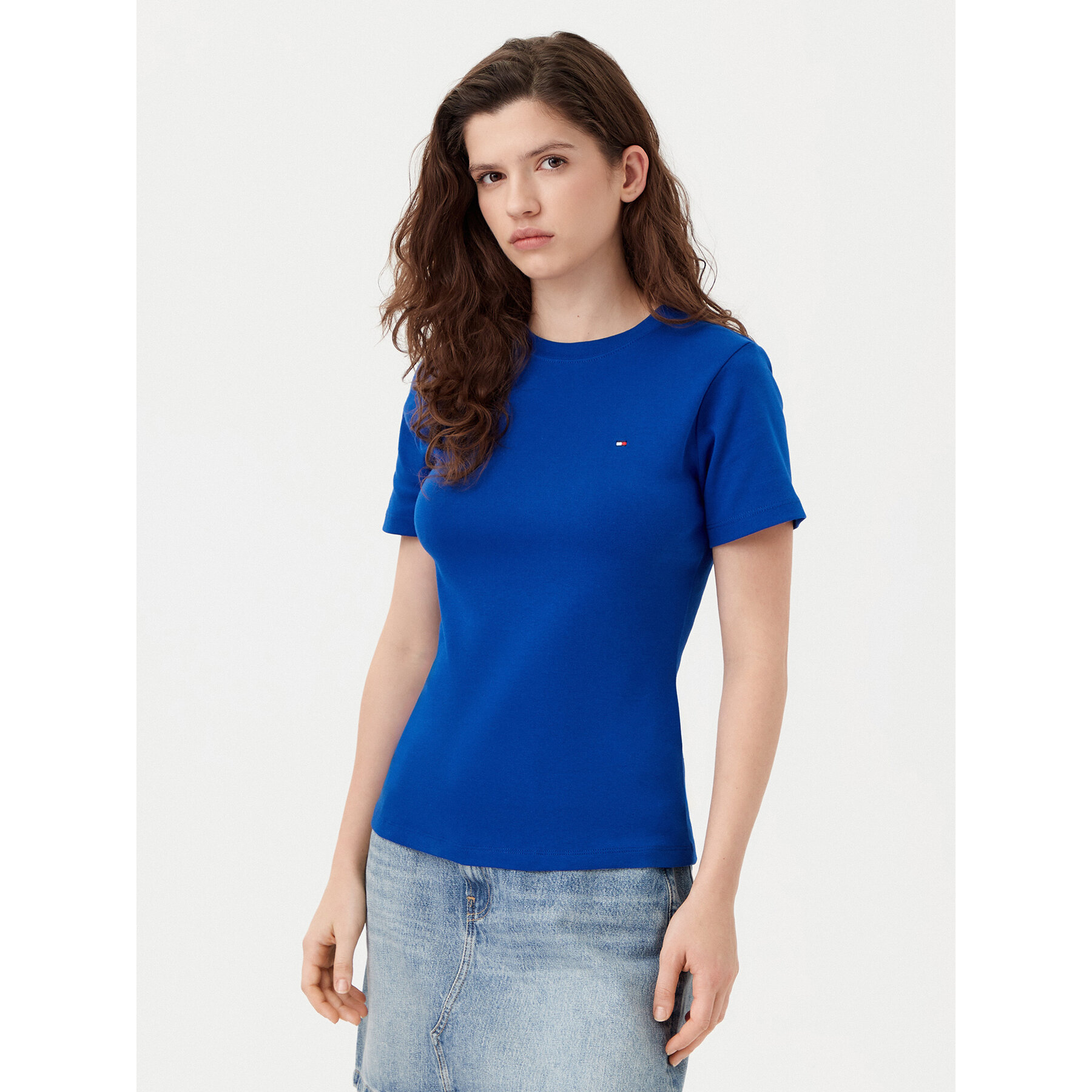 Tommy Hilfiger Póló New Cody WW0WW40587 Kék Slim Fit