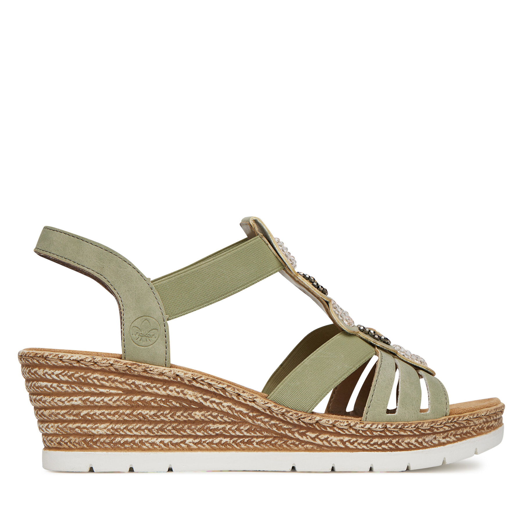 Sandály Rieker 619B2-52 Zelená