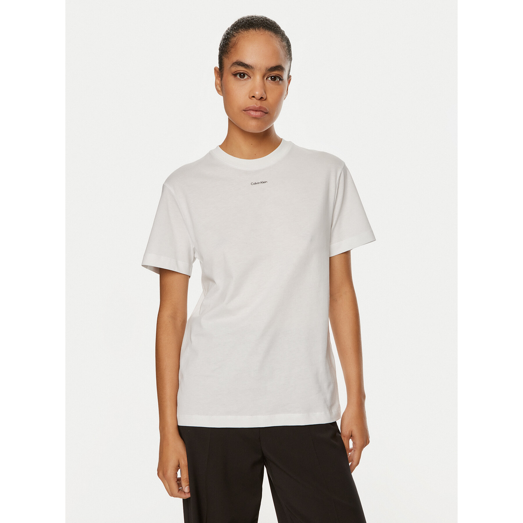 Calvin Klein Póló Nano Logo K20K207519 Fehér Regular Fit