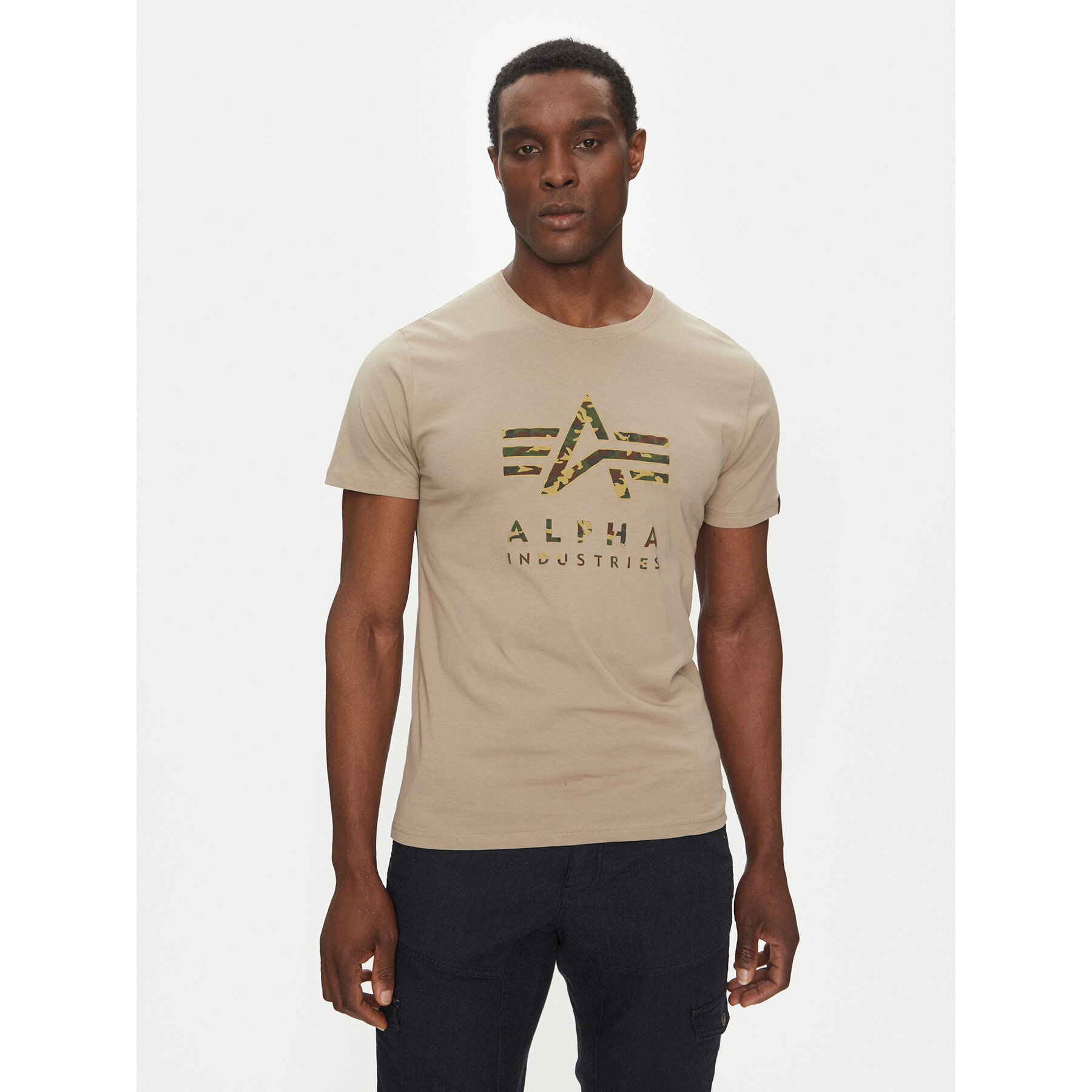 Alpha Industries T-shirt Camo Puff 146506 Beige Regular Fit