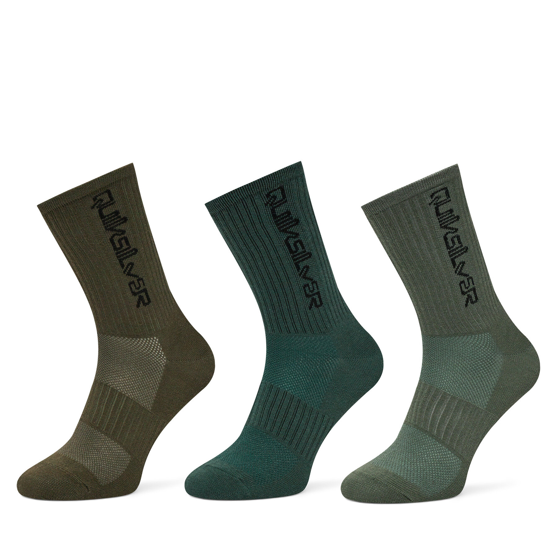 Κάλτσες μακριές Quiksilver AS_QUIKSILVER_100W_SS25 (3-PACK) Χακί