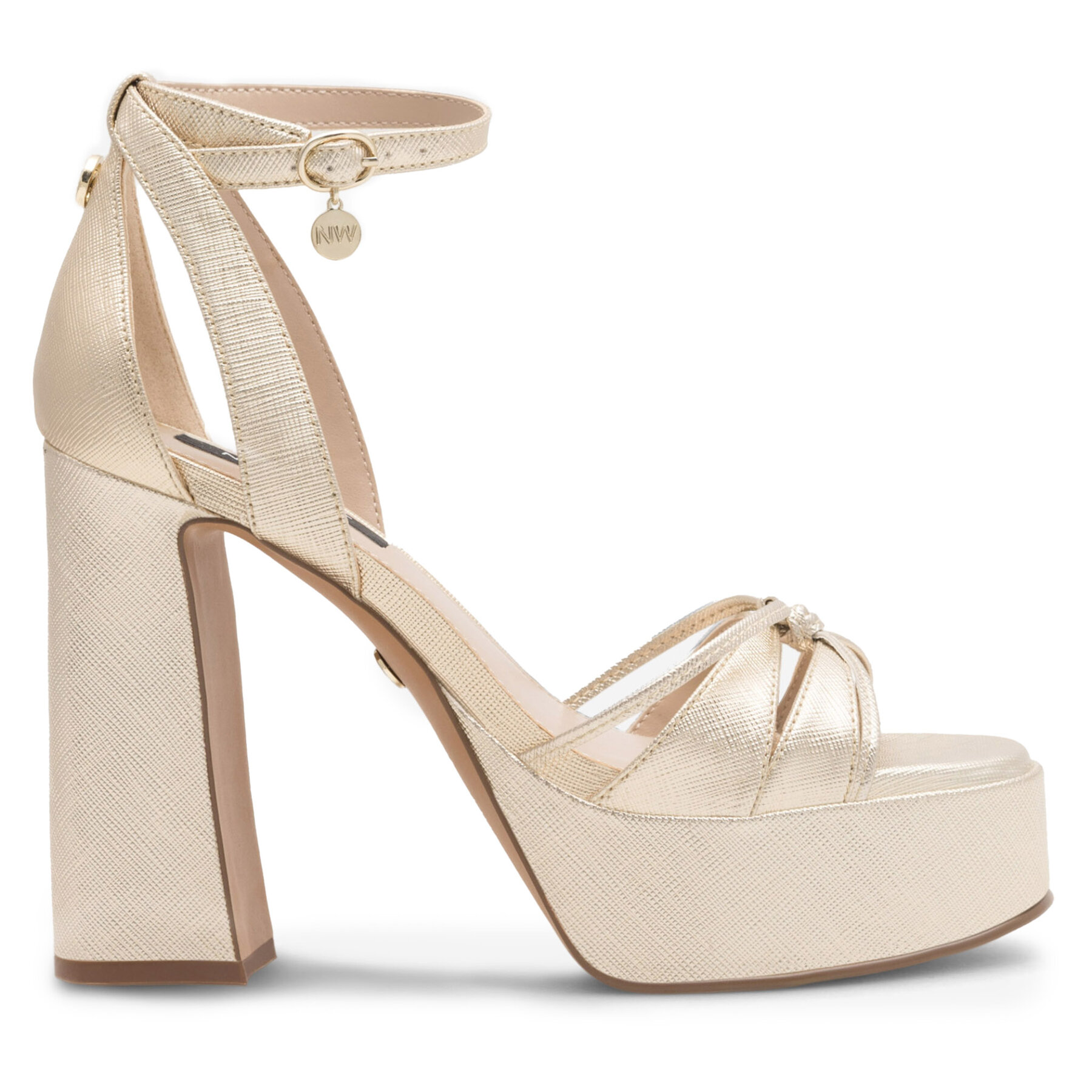 Damskie Sandały Nine West, Rozmiar 40 Złoty AAHIDA ZL23002CC