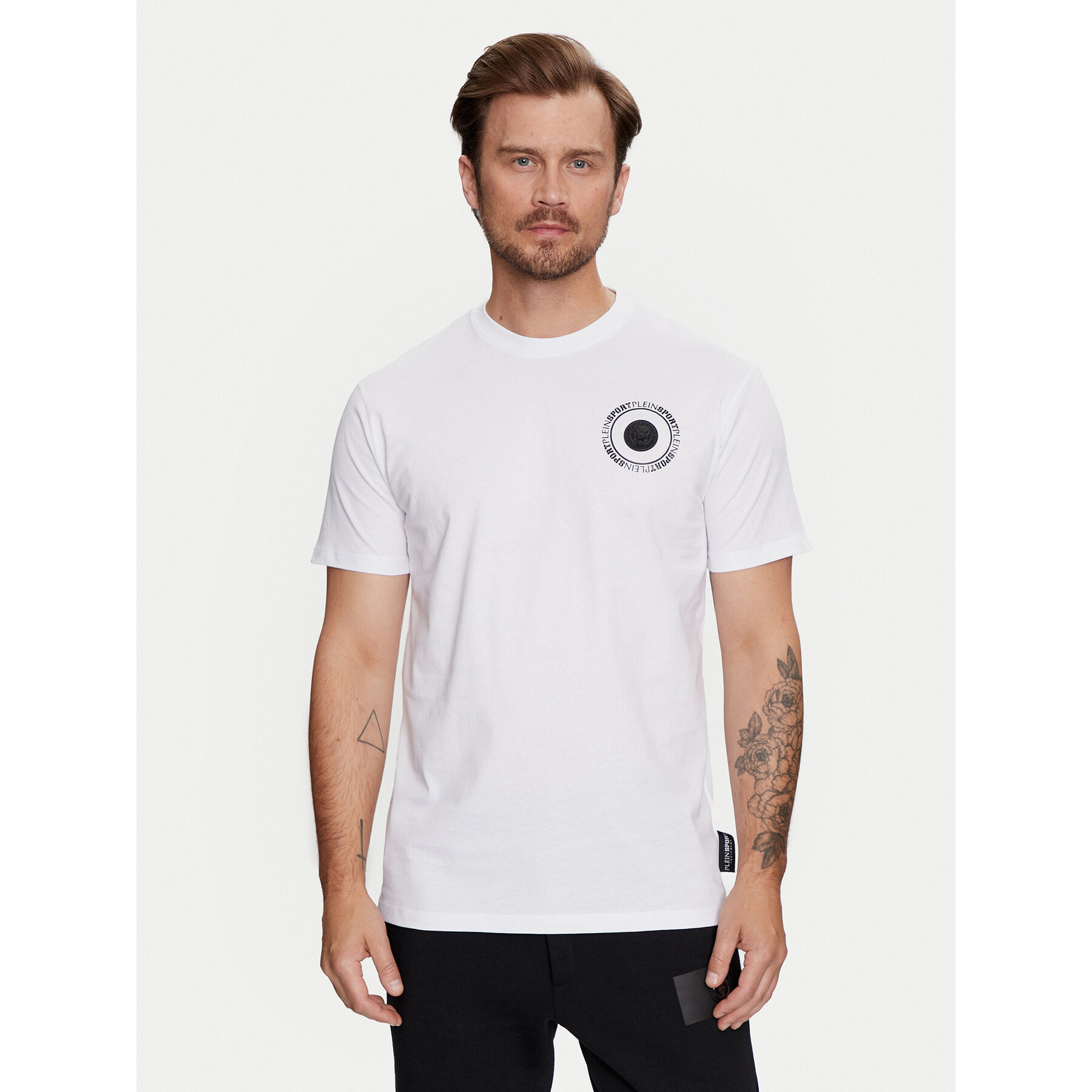 Plein Sport Plein Sport T-Shirt FADC MTK7542 STE003N Λευκό Slim Fit