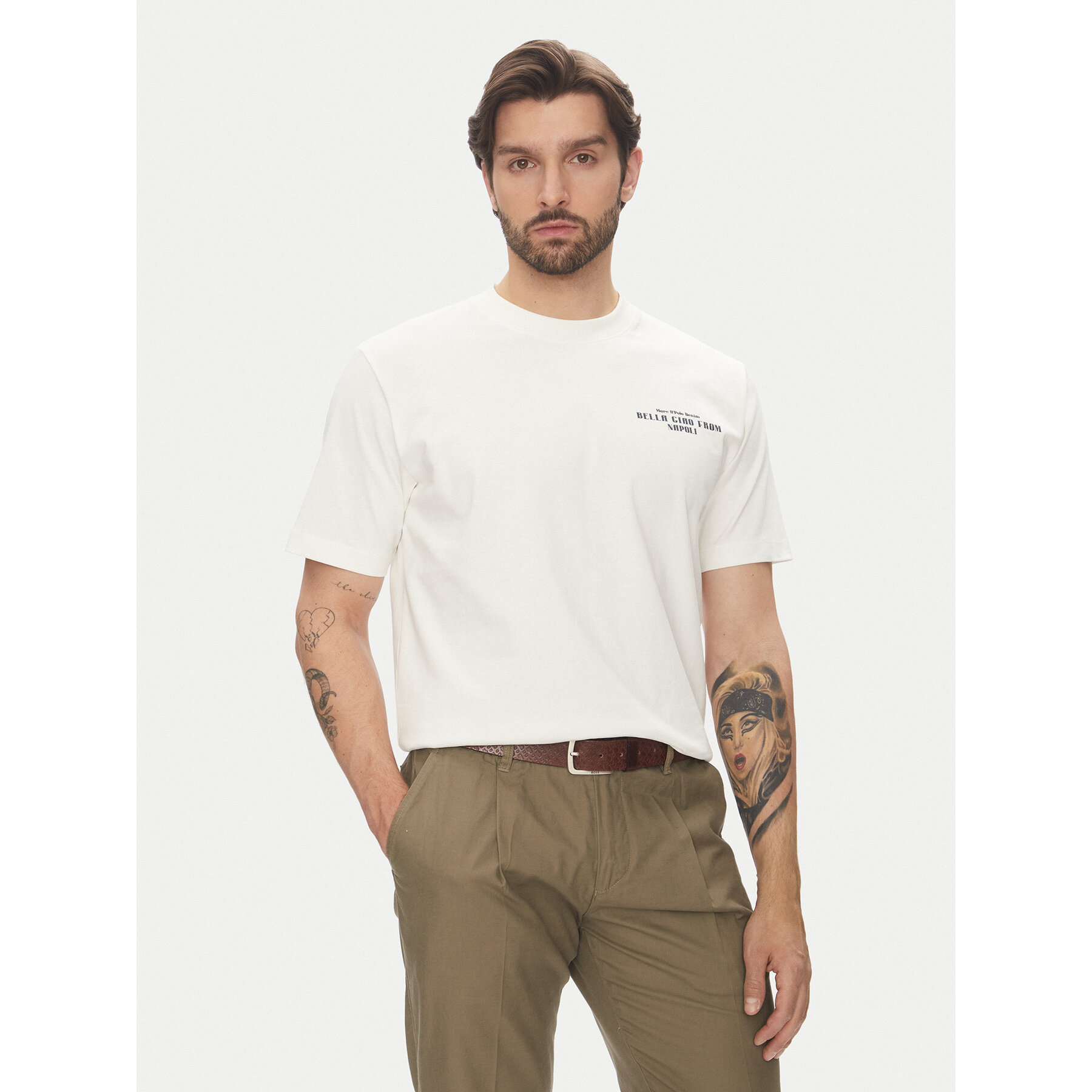 Marc O'Polo Denim Camiseta 500 0007 261 Écru Oversize