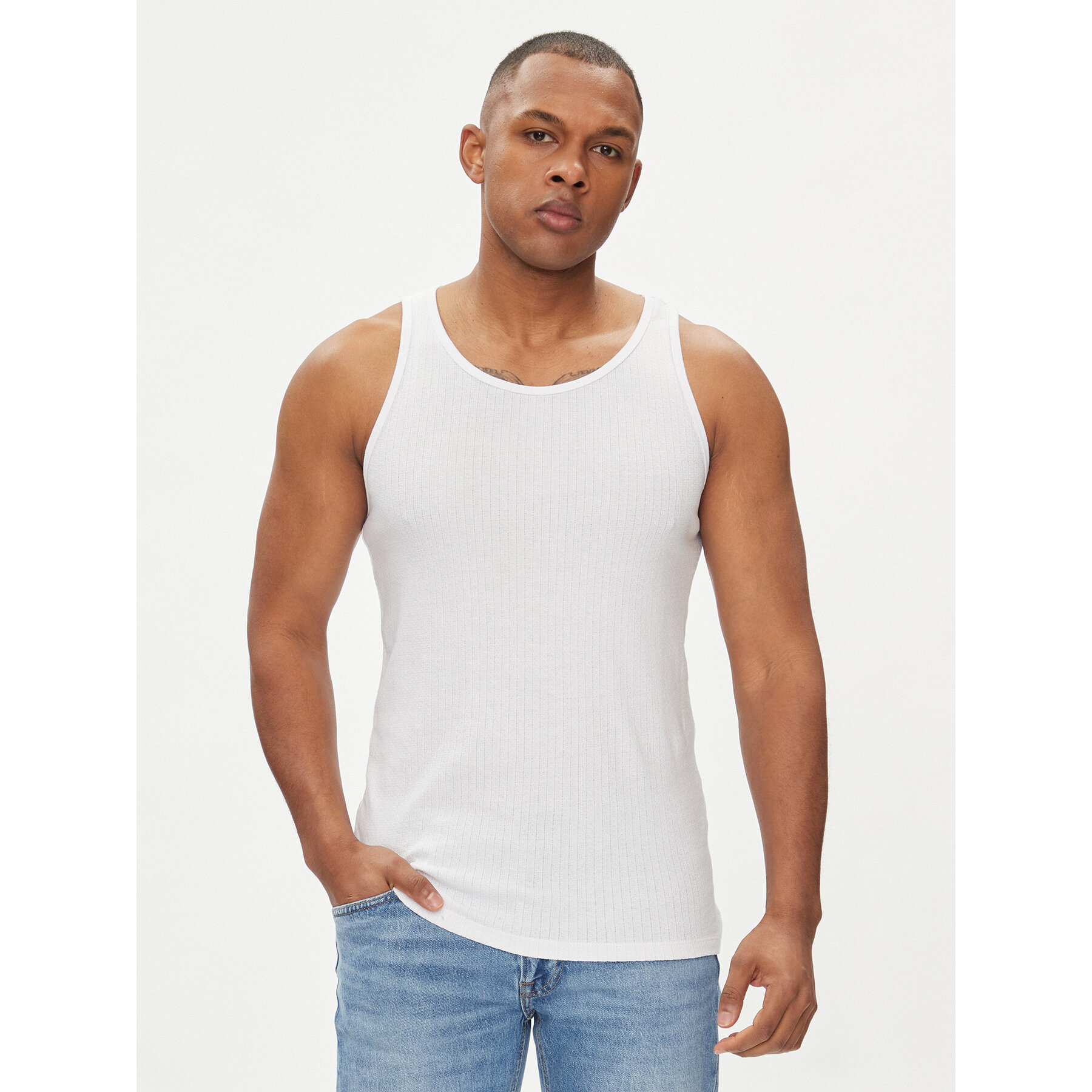 Jack & Jones Tank top Havana 12251771 Λευκό Regular Fit