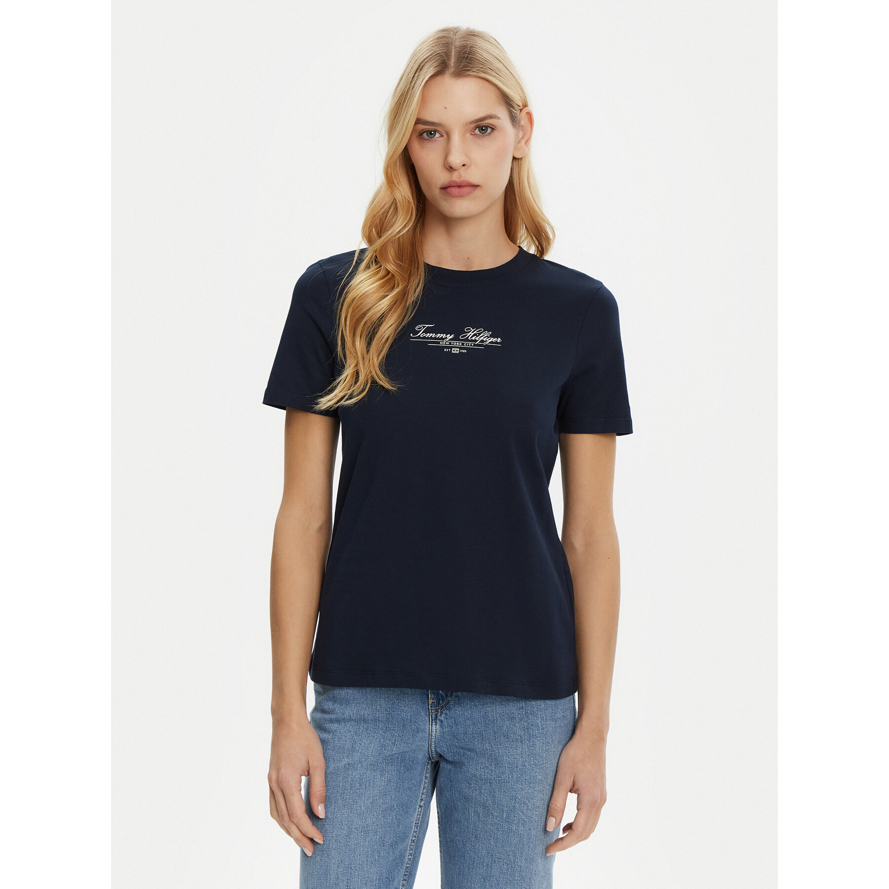 Tommy Hilfiger T-Shirt WW0WW45428 Σκούρο μπλε Regular Fit