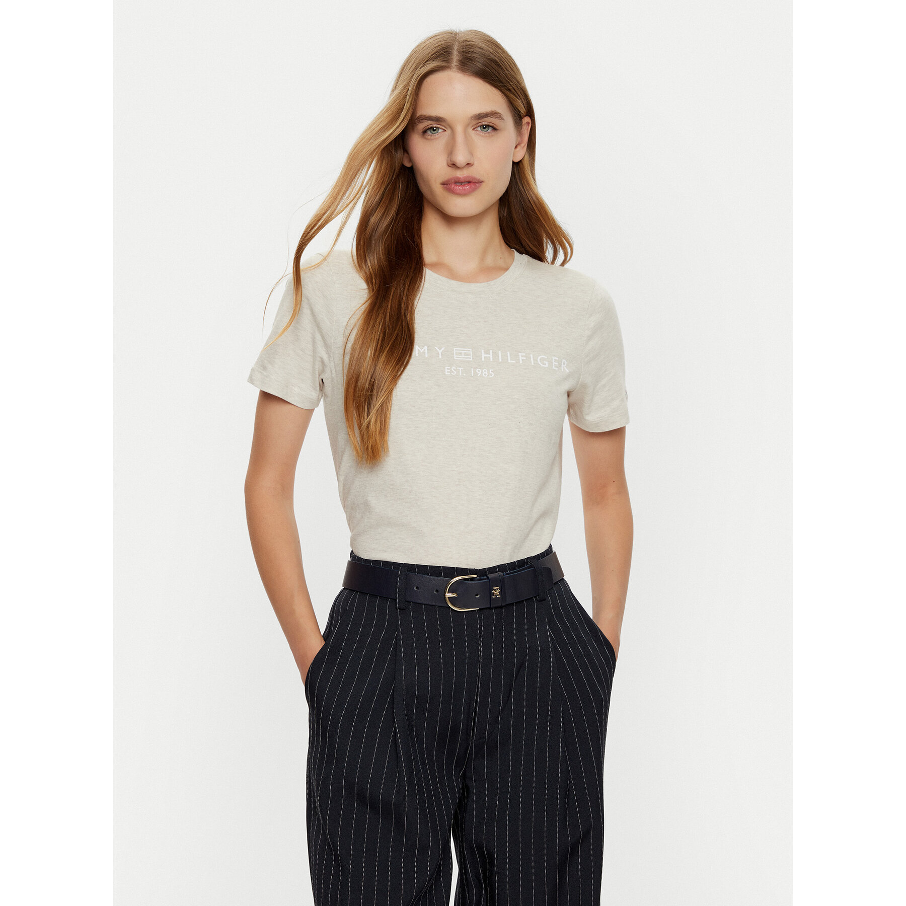 Tommy Hilfiger T-Shirt WW0WW40276 Μπεζ Regular Fit