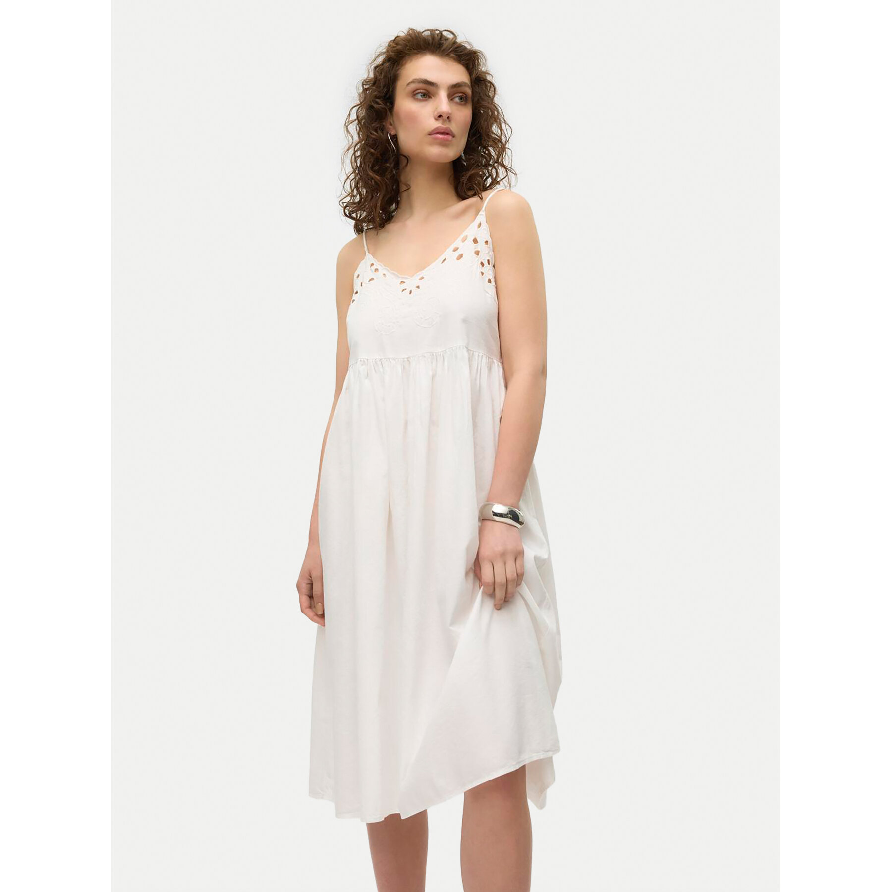 Vero Moda Sommerkleid Vera 10326447 Weiß Regular Fit