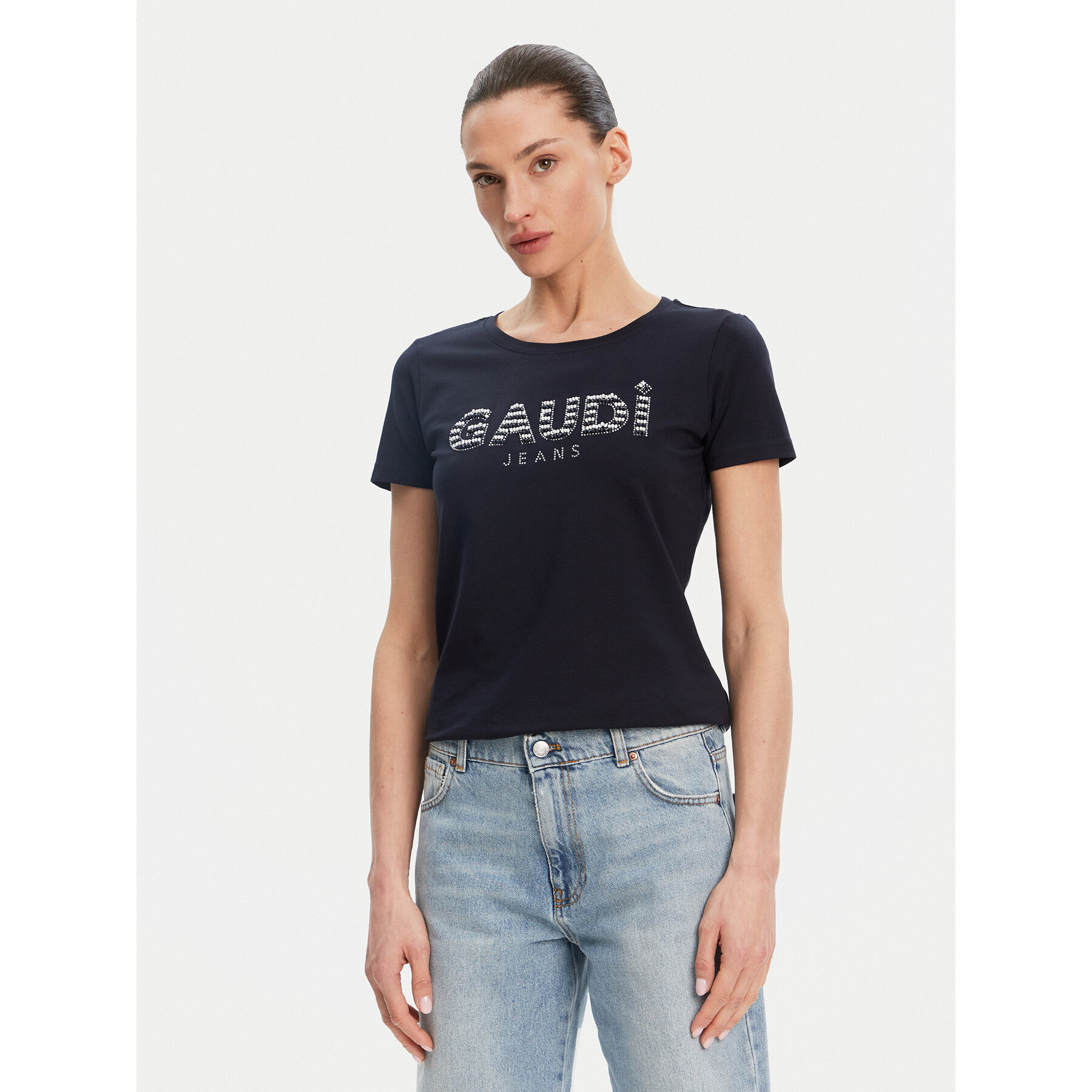 Gaudi Gaudi T-Shirt 511BD64021 Σκούρο μπλε Regular Fit