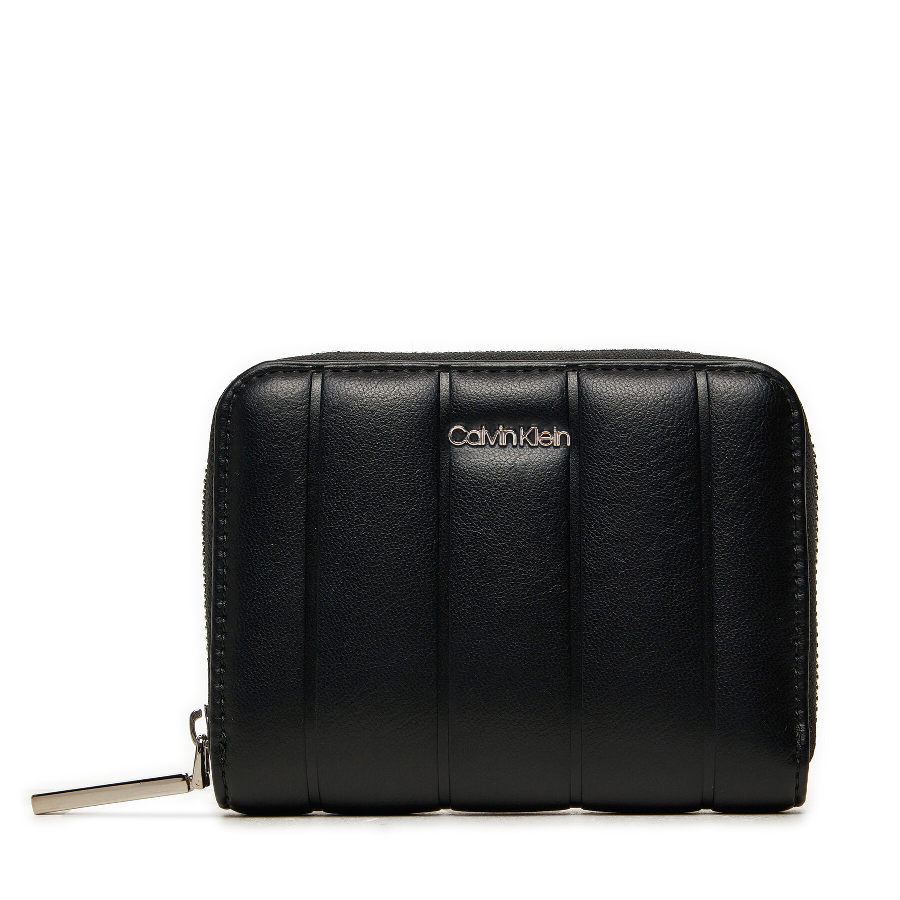 Kleine Damen Geldbörse Calvin Klein Line Quilt Medium Zip Around K60K613066 Schwarz, Größe 00
