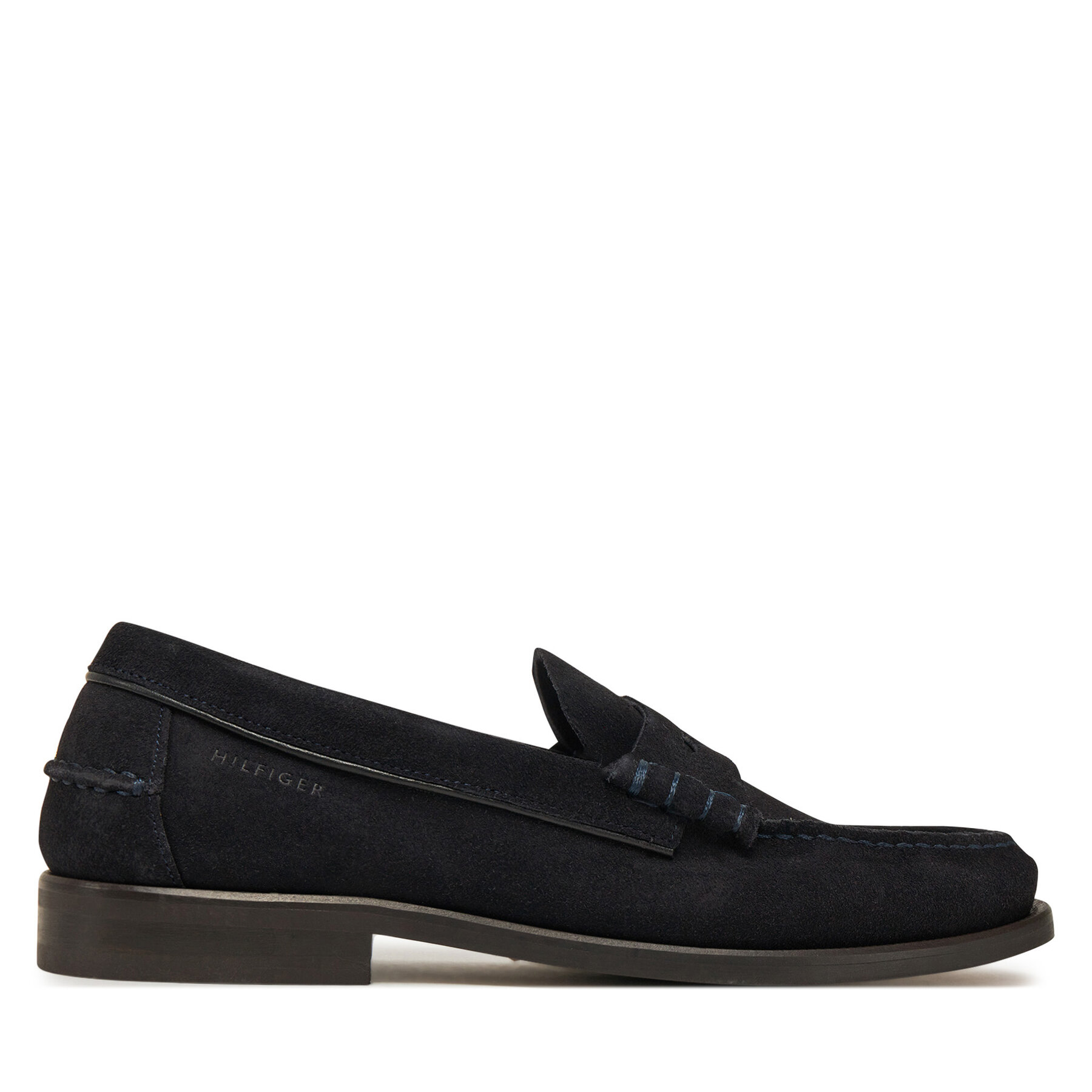 Uomo Mocassini Tommy Hilfiger, Taglia 45, Blu scuro, Classic Hilfiger Suede Loafer FM0FM05363, taglia : 45
