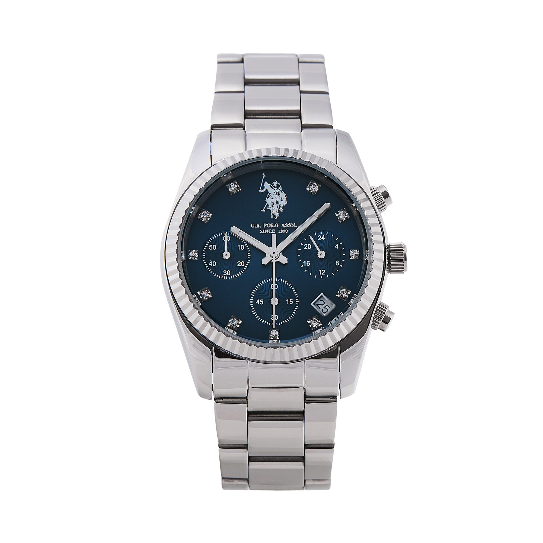 Hodinky U.S. Polo Assn. Amelie USP8320BL Strieborná