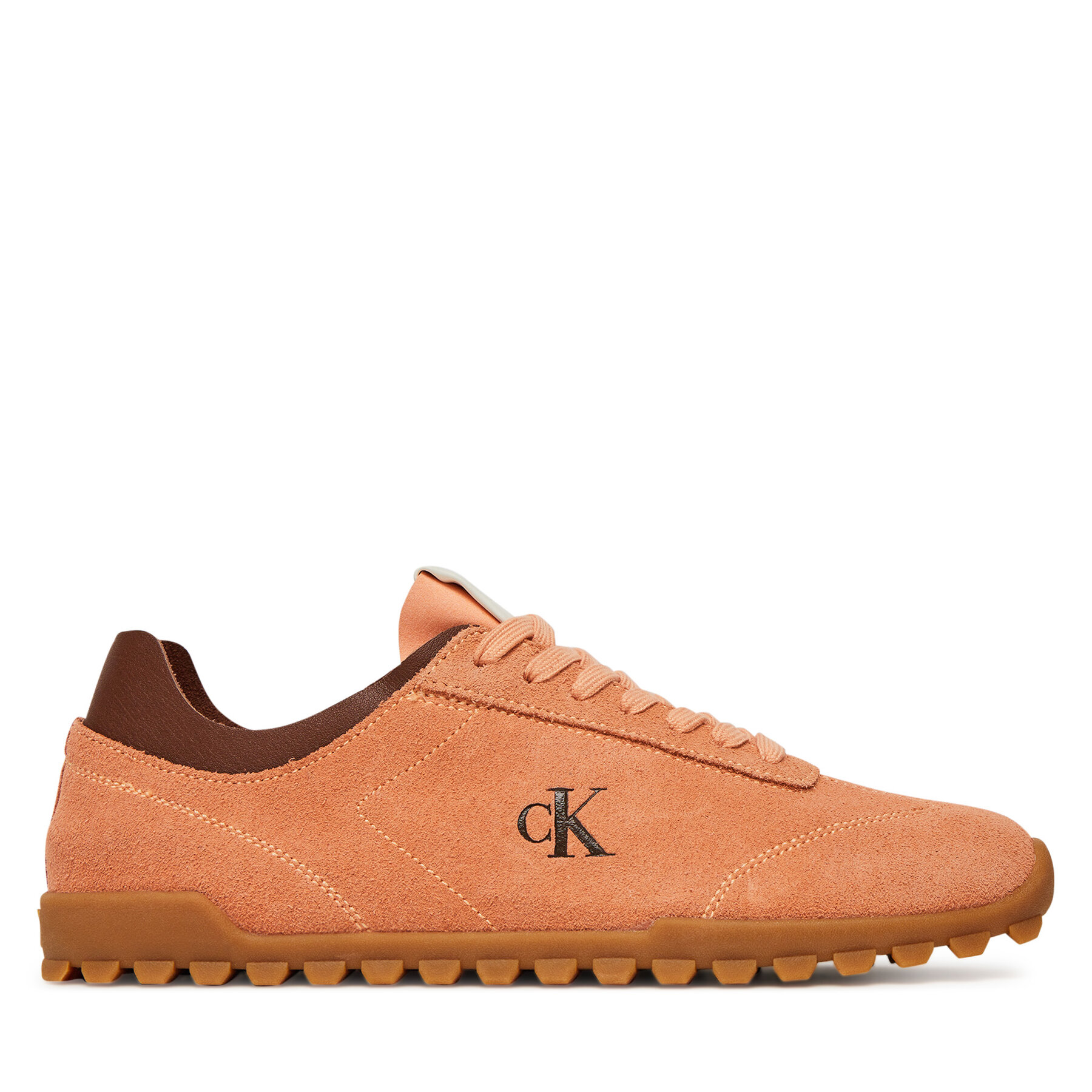 Sneakersy Calvin Klein Jeans Low Profile Runner Mg Sue YW0YW01898 Oranžová