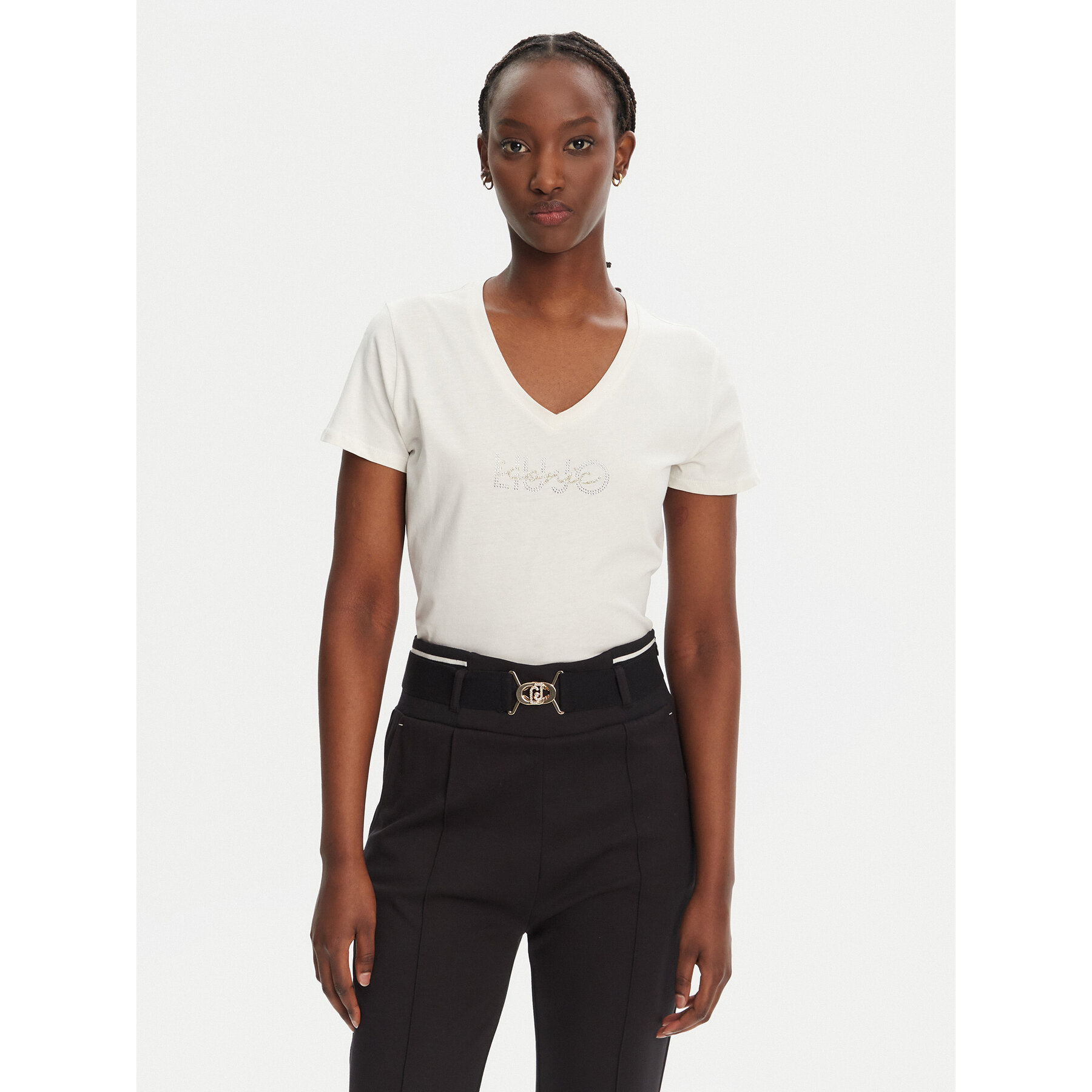 Liu Jo Sport T-shirt TA5179 J6040 Bianco Regular Fit