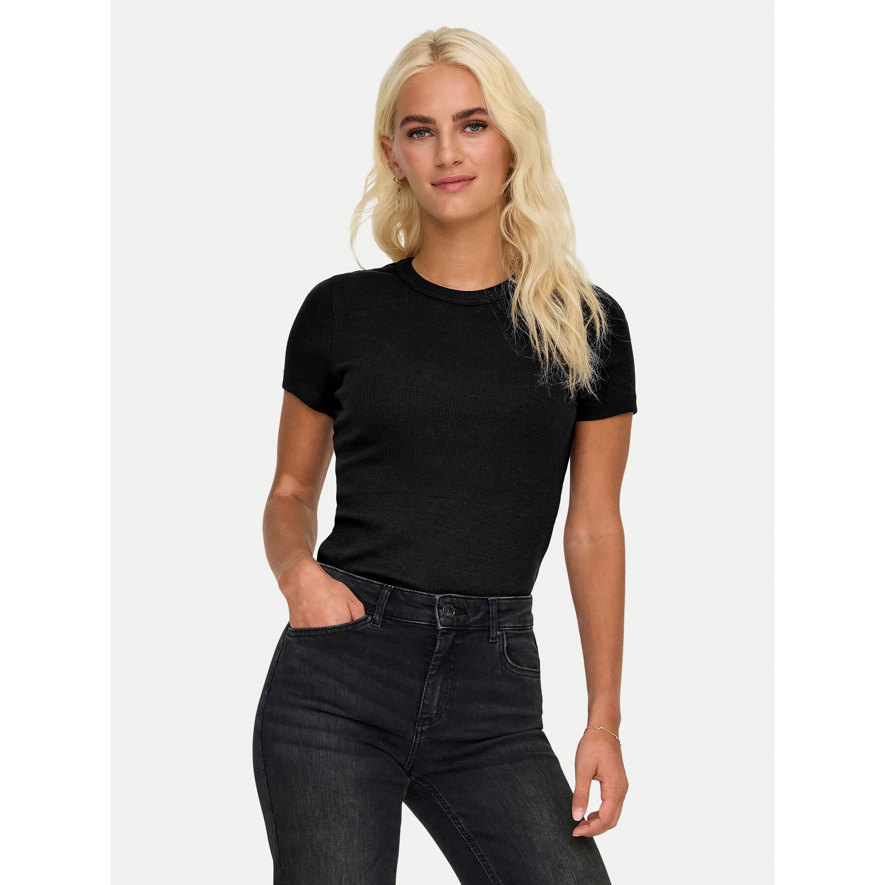 ONLY T-shirt Val 15339774 Nero Slim Fit