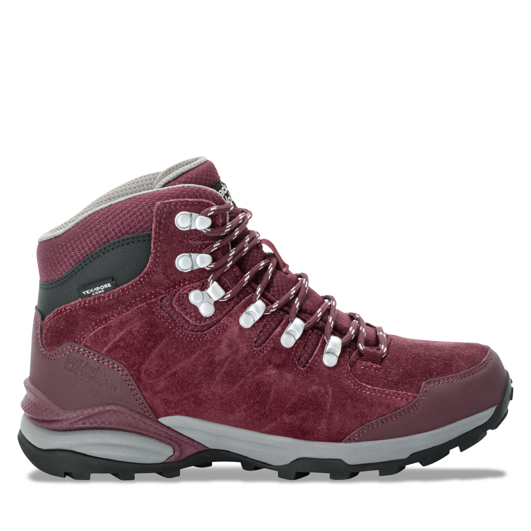 Botas de trekking Jack Wolfskin Refugio Texapore Mid W 4050871 Guinda/burdeos