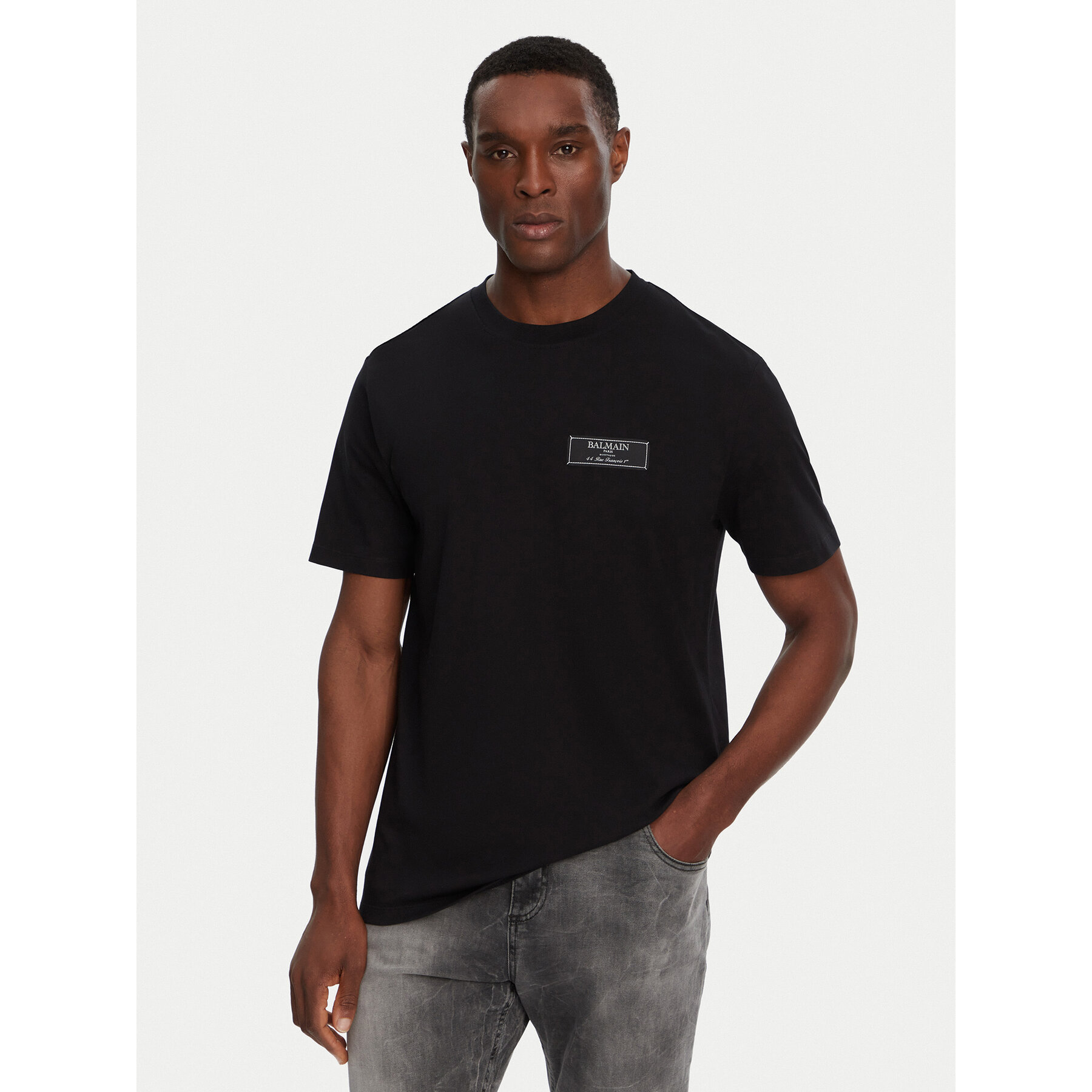 Balmain Póló DH1EG000JB54 Fekete Regular Fit