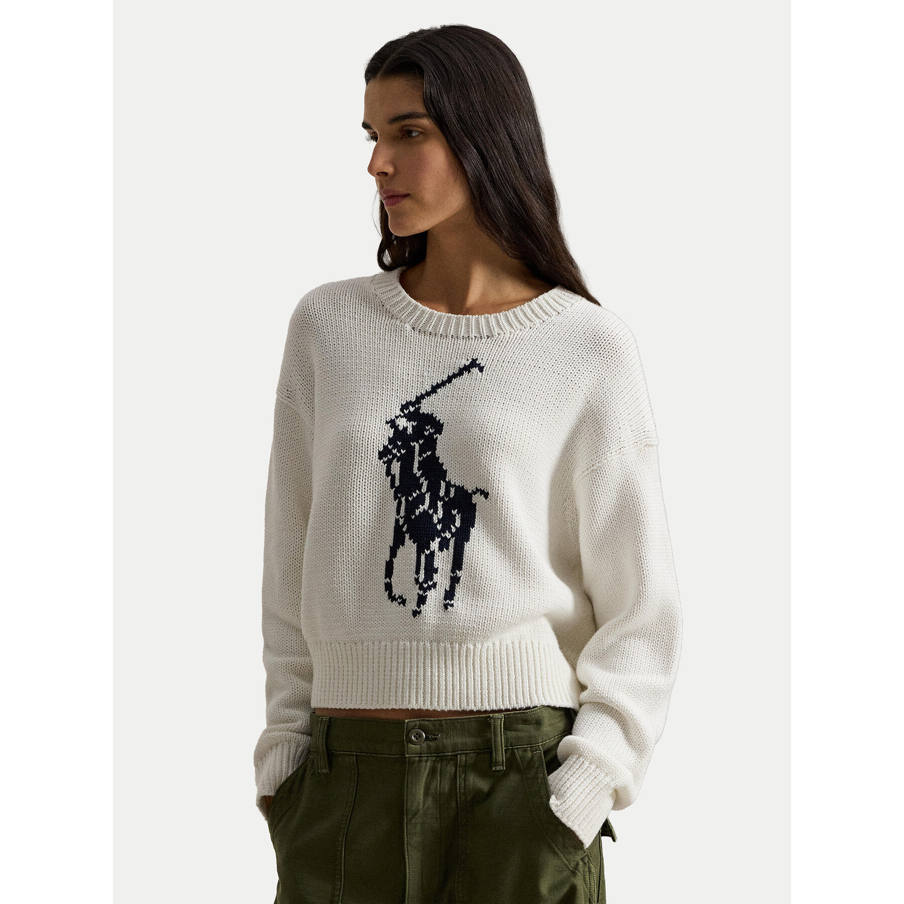 Polo Ralph Lauren Pullover 211A96234002 Weiß Relaxed Fit