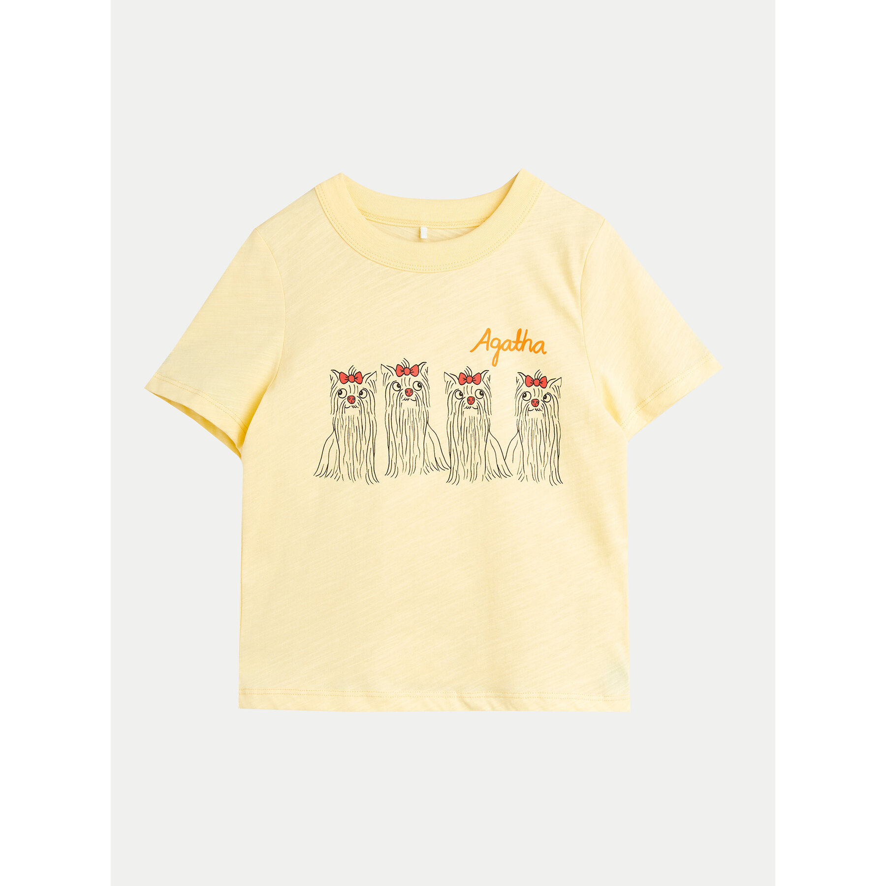 Mini Rodini T-shirt Agatha 2472014323 Giallo Regular Fit