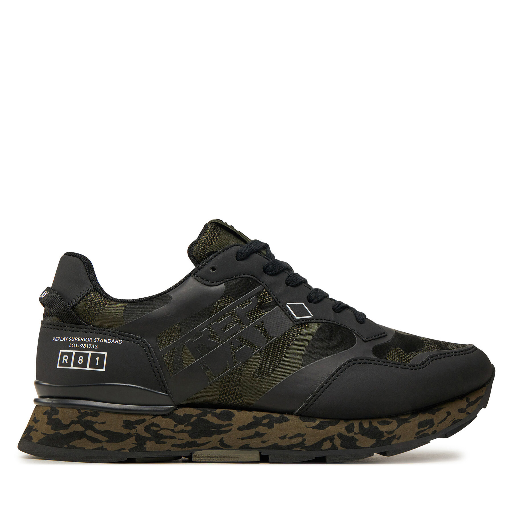 Αθλητικά REPLAY Arthur Hidden Camo Patterned Sneakers GMS68.000.C0090T Πράσινο