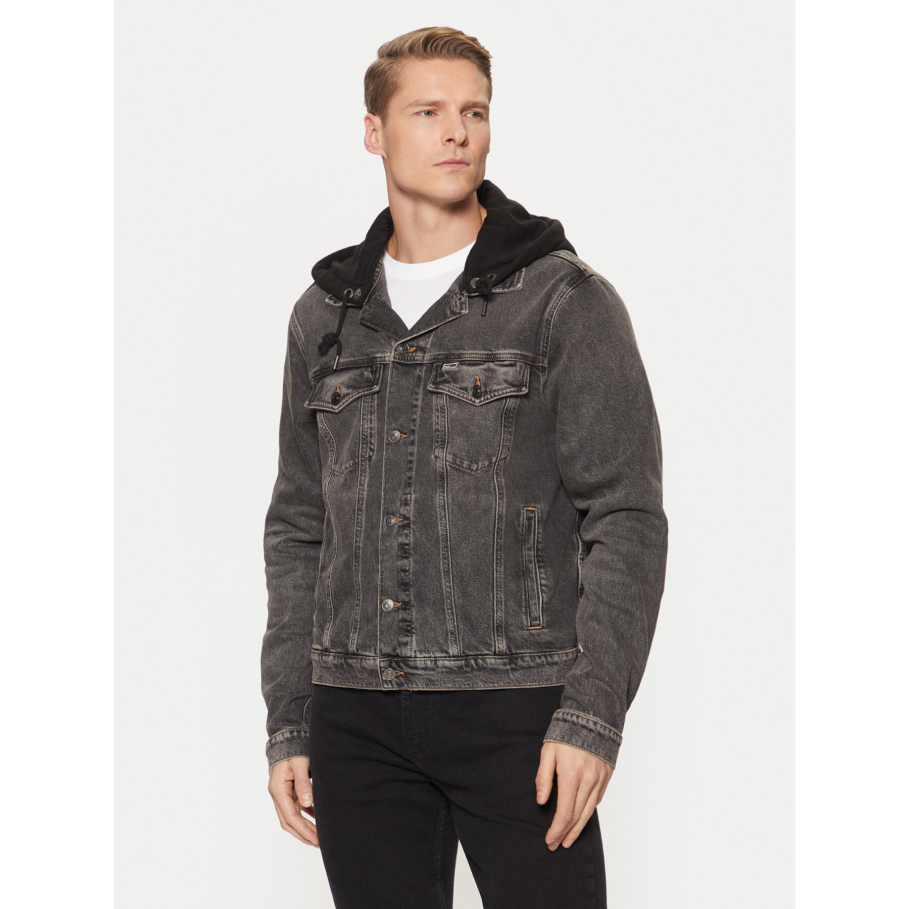 Tommy Jeans Jeansjacke Ryan DM0DM20621 Grau Regular Fit