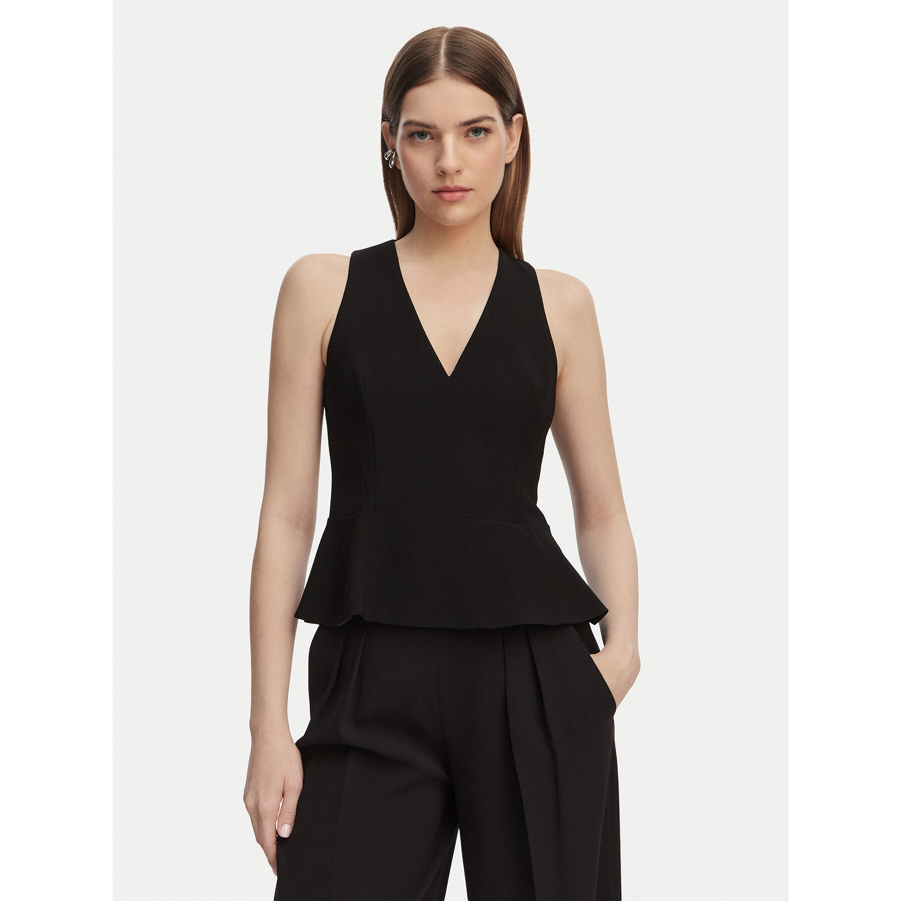 HUGO Μπλουζάκι Carmint 50559304 Μαύρο Slim Fit