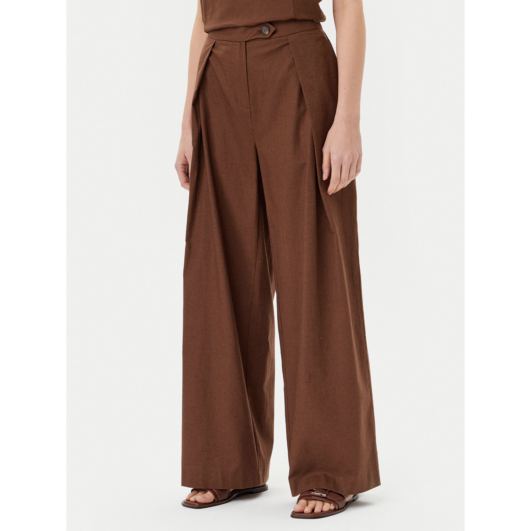 Barbour Stoffhose Barbour Lucy LTR0384BR53 Braun Regular Fit
