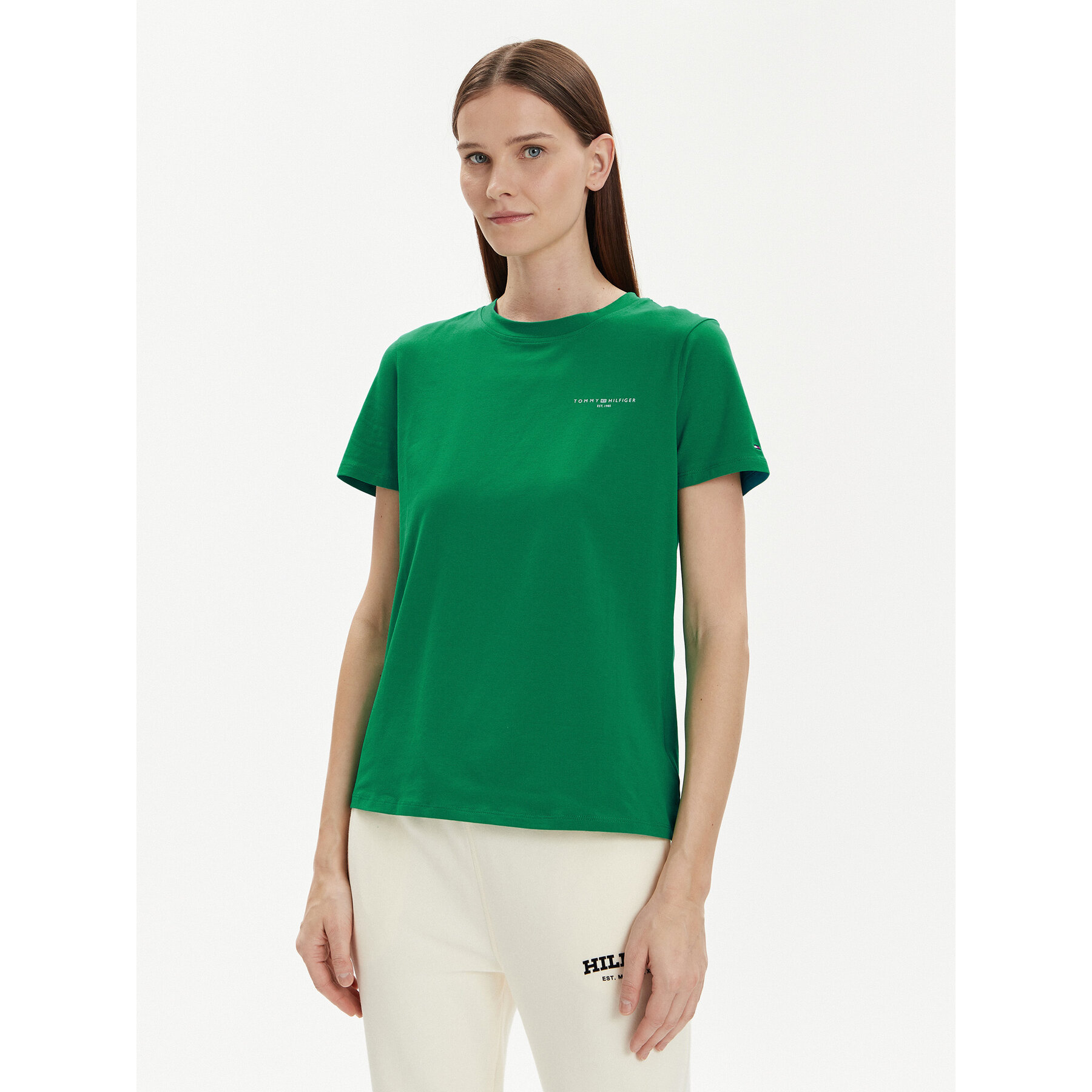 Tommy Hilfiger T-Shirt 1985 WW0WW37877 Πράσινο Regular Fit