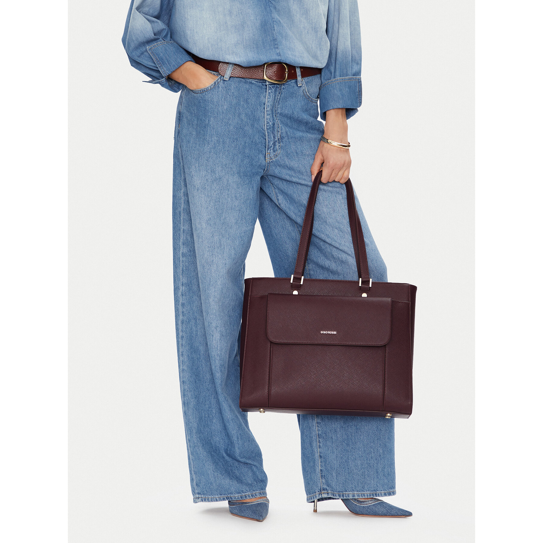 Damska GINO ROSSI Torebka Bordowy EO-PANSY