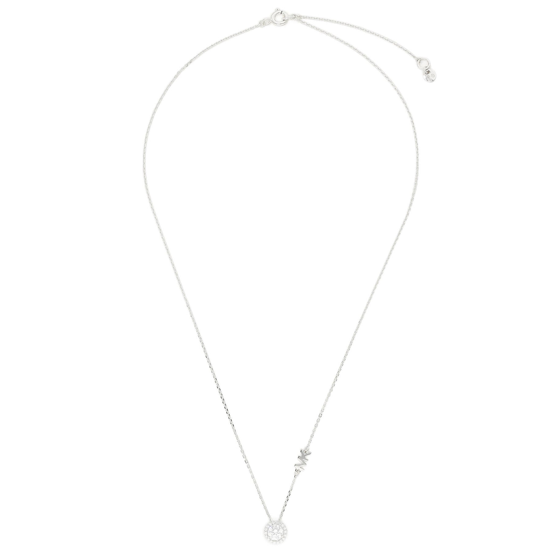 Náhrdelník Michael Kors Pave Halo Necklace MKC1208AN040 Strieborná