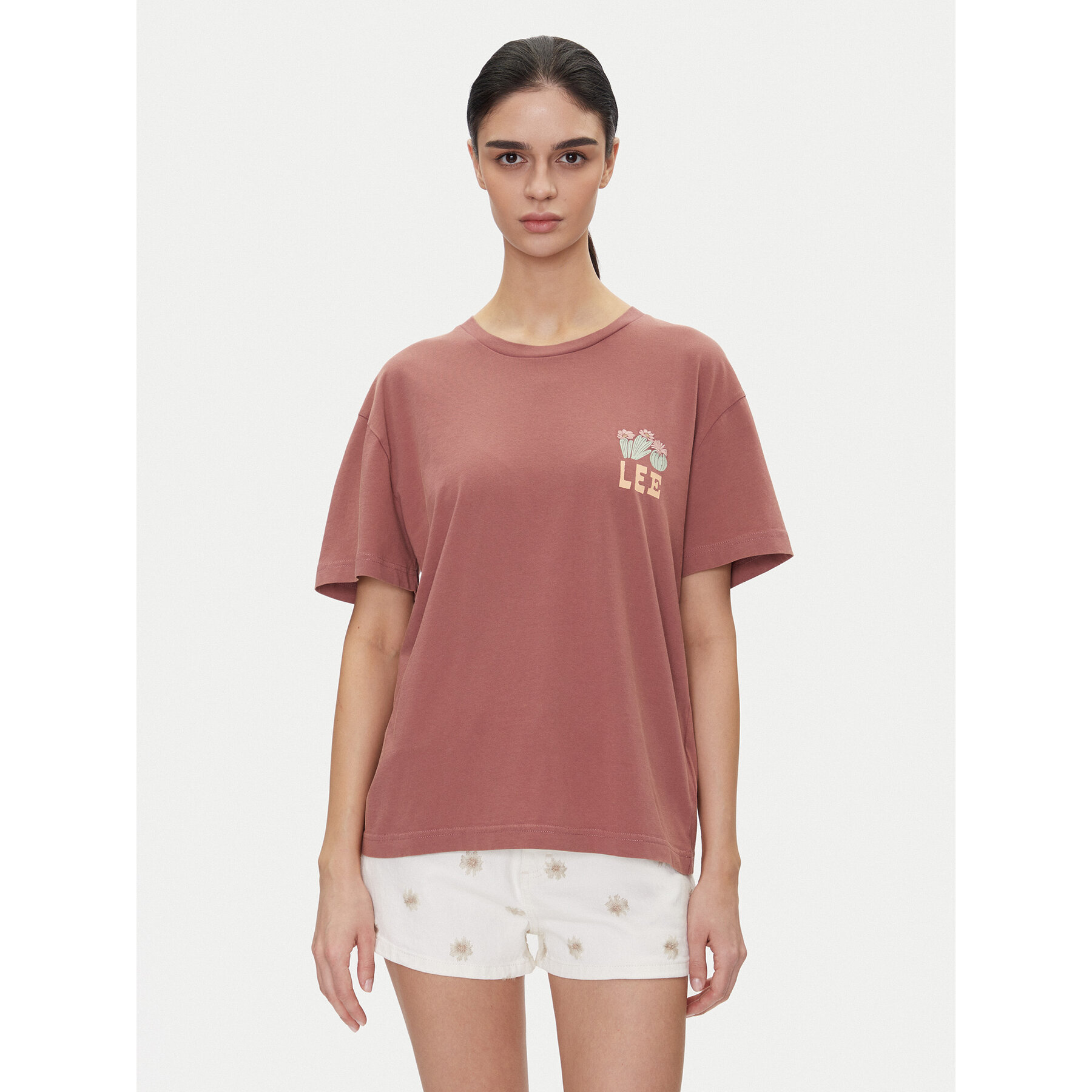 Lee Póló Vintage 112363834 Rózsaszín Relaxed Fit