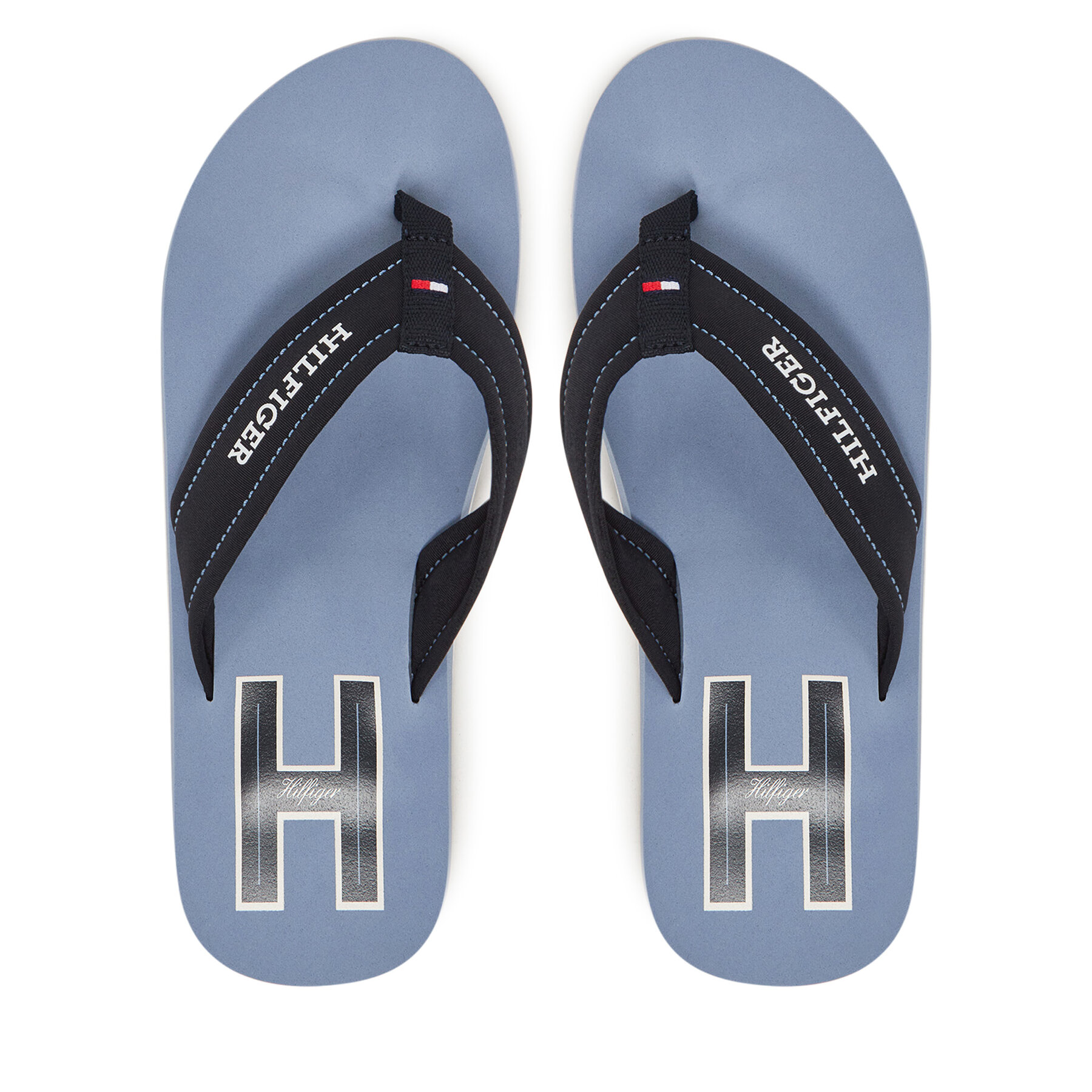 Flip flop Tommy Hilfiger Hilfiger H Padded Beach Sandal FM0FM05536 Bleumarin