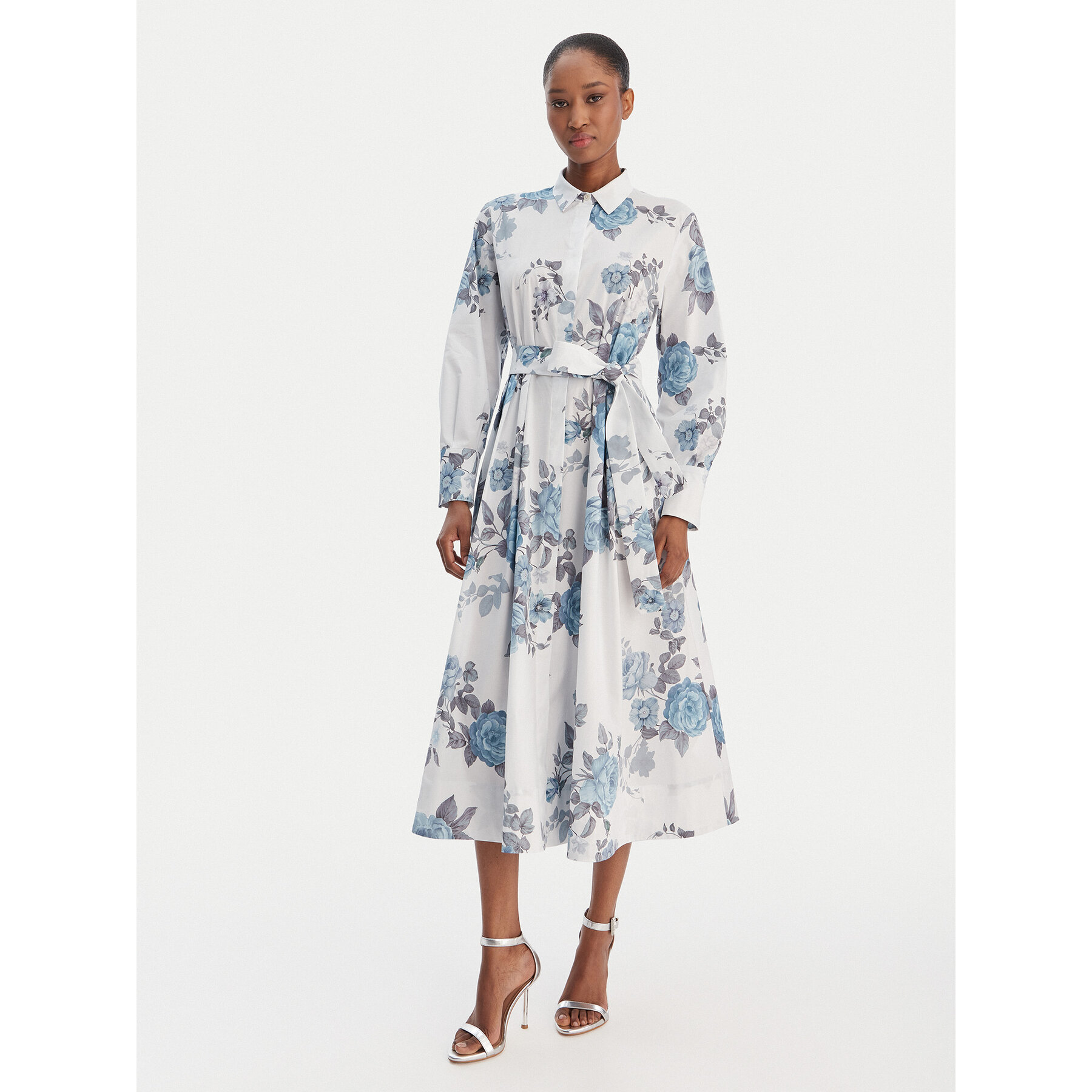 Marella Hemdkleid Formica 2613221161 Himmelblau Regular Fit