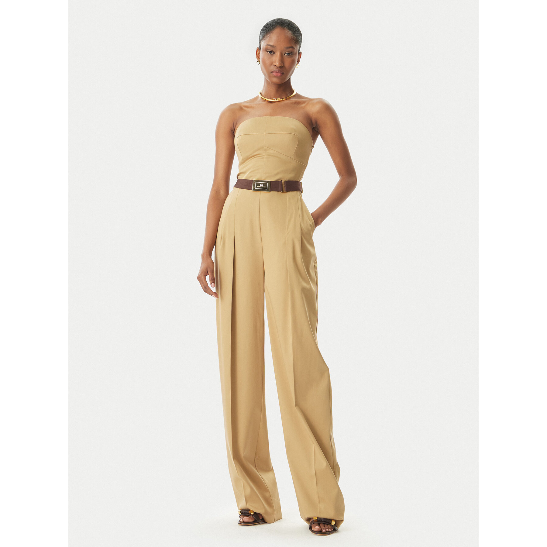 Elisabetta Franchi Jumpsuit TU05152E2 032 Beige Regular Fit