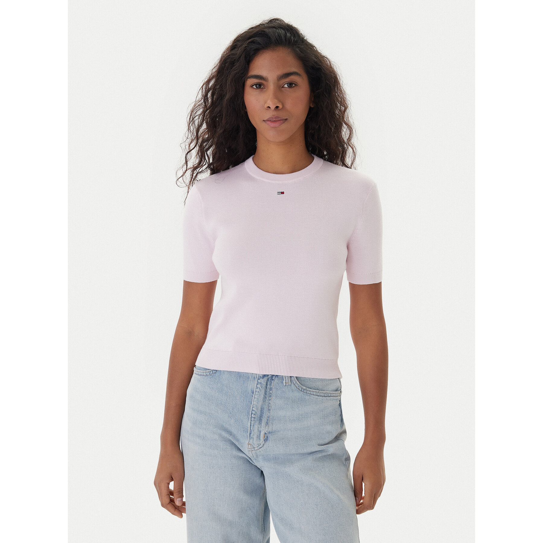 Tommy Jeans T-shirt Essential DW0DW19336 Ružičasta Regular Fit