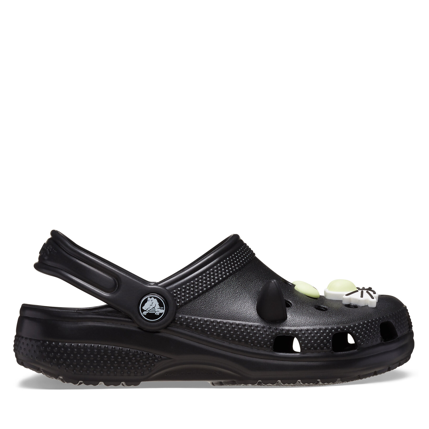 Mules / sandales de bain Crocs Classic Glow Black Cat Clog K 210387 Noir