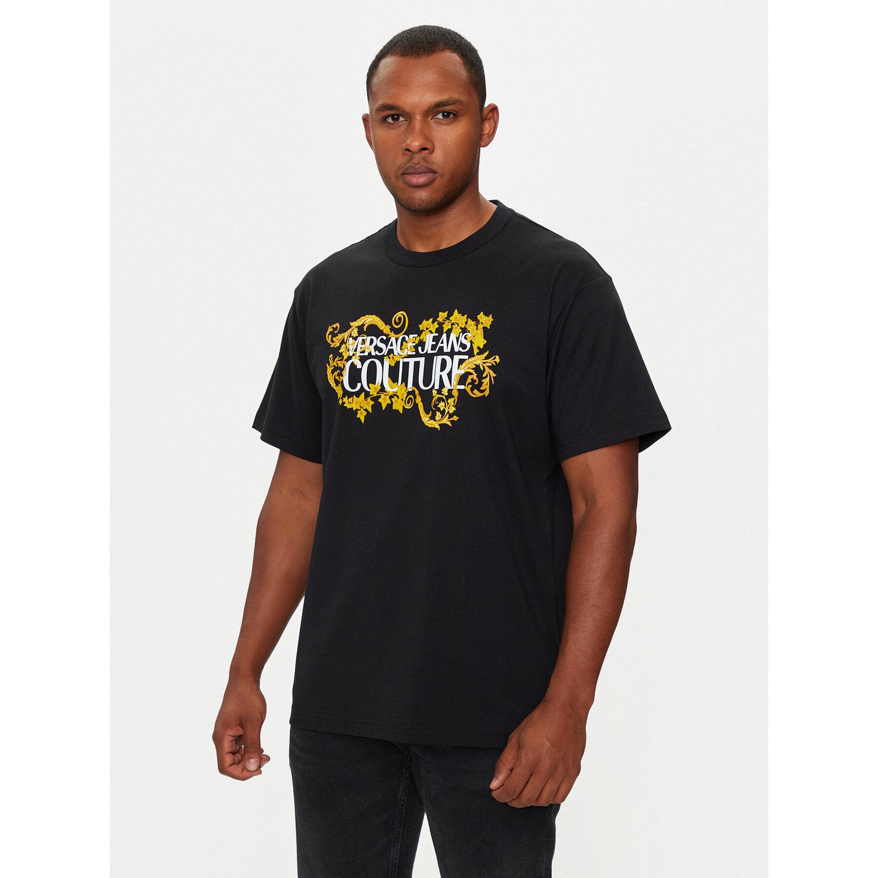 Versace Jeans Couture Versace Jeans Couture T-Shirt 77GAHE05 CJ00E Μαύρο Regular Fit