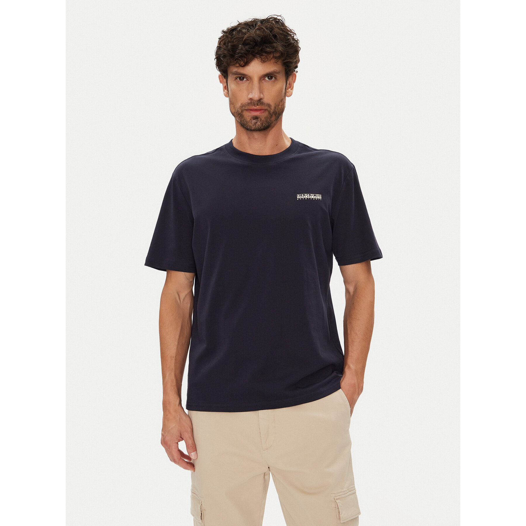 Napapijri T-shirt Smallbox NP0A88TR Blu scuro Regular Fit