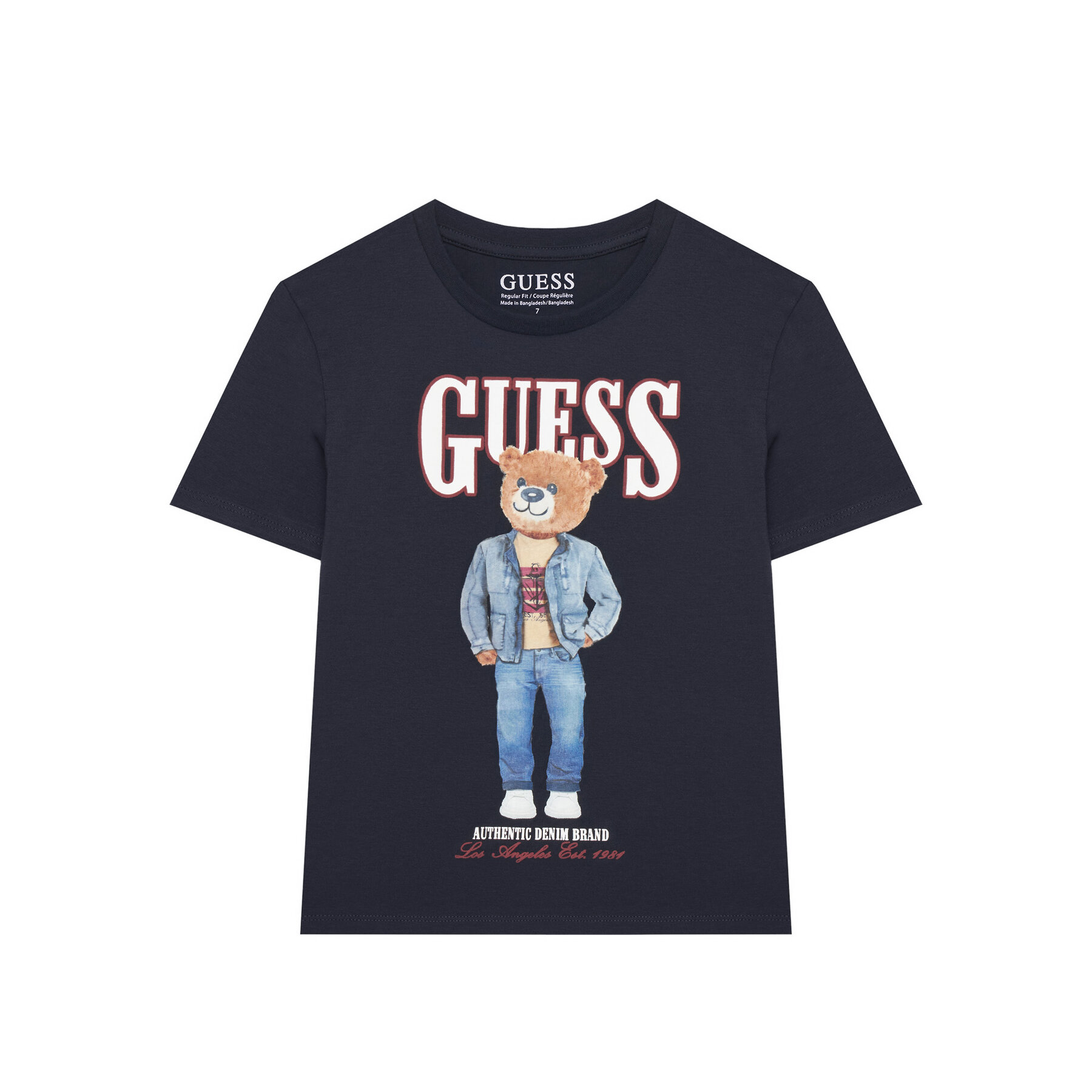 Guess T-Shirt L6RI11 K8HM4 Σκούρο μπλε Regular Fit