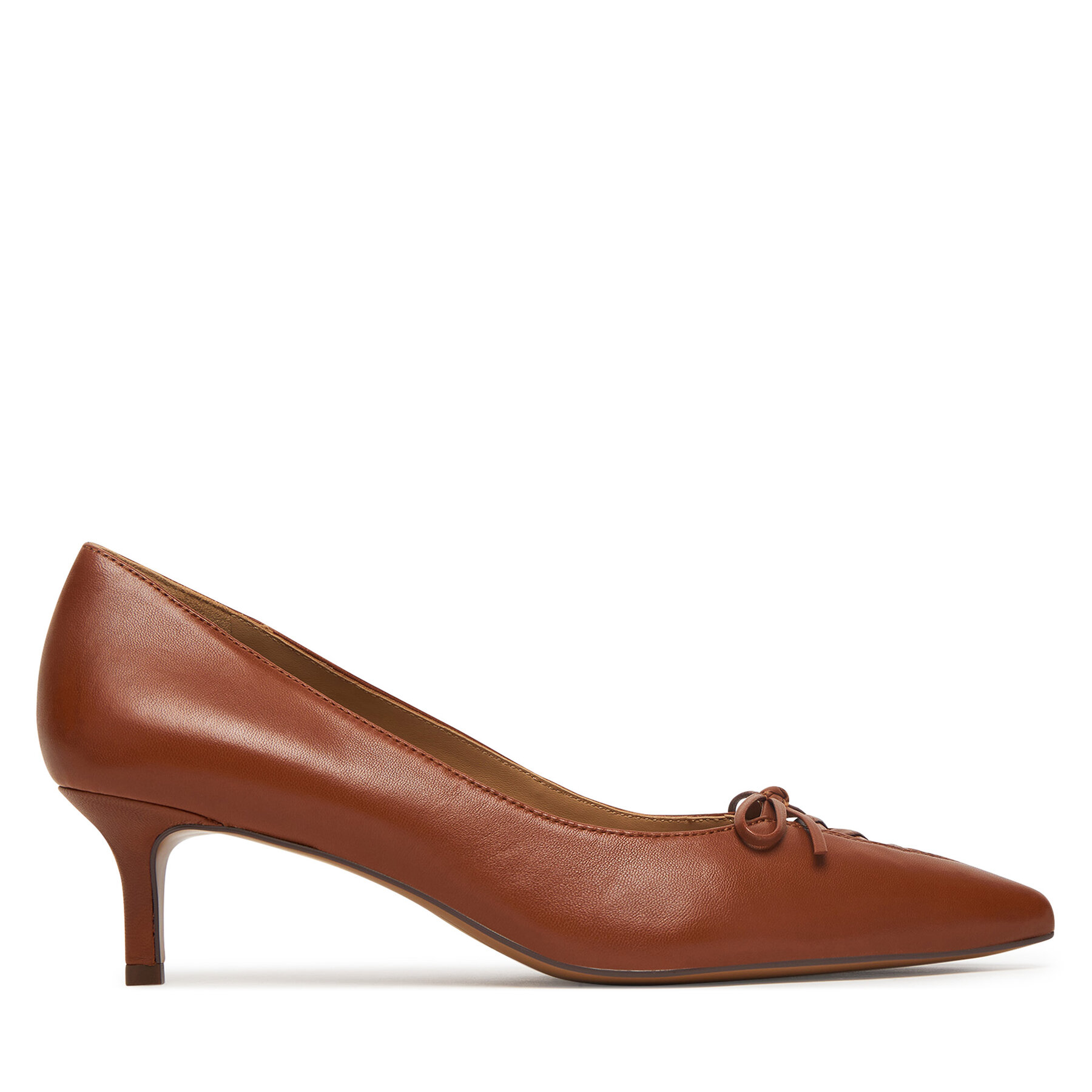 Pantofi cu toc subțire LAUREN RALPH LAUREN 802P06371002 Maro