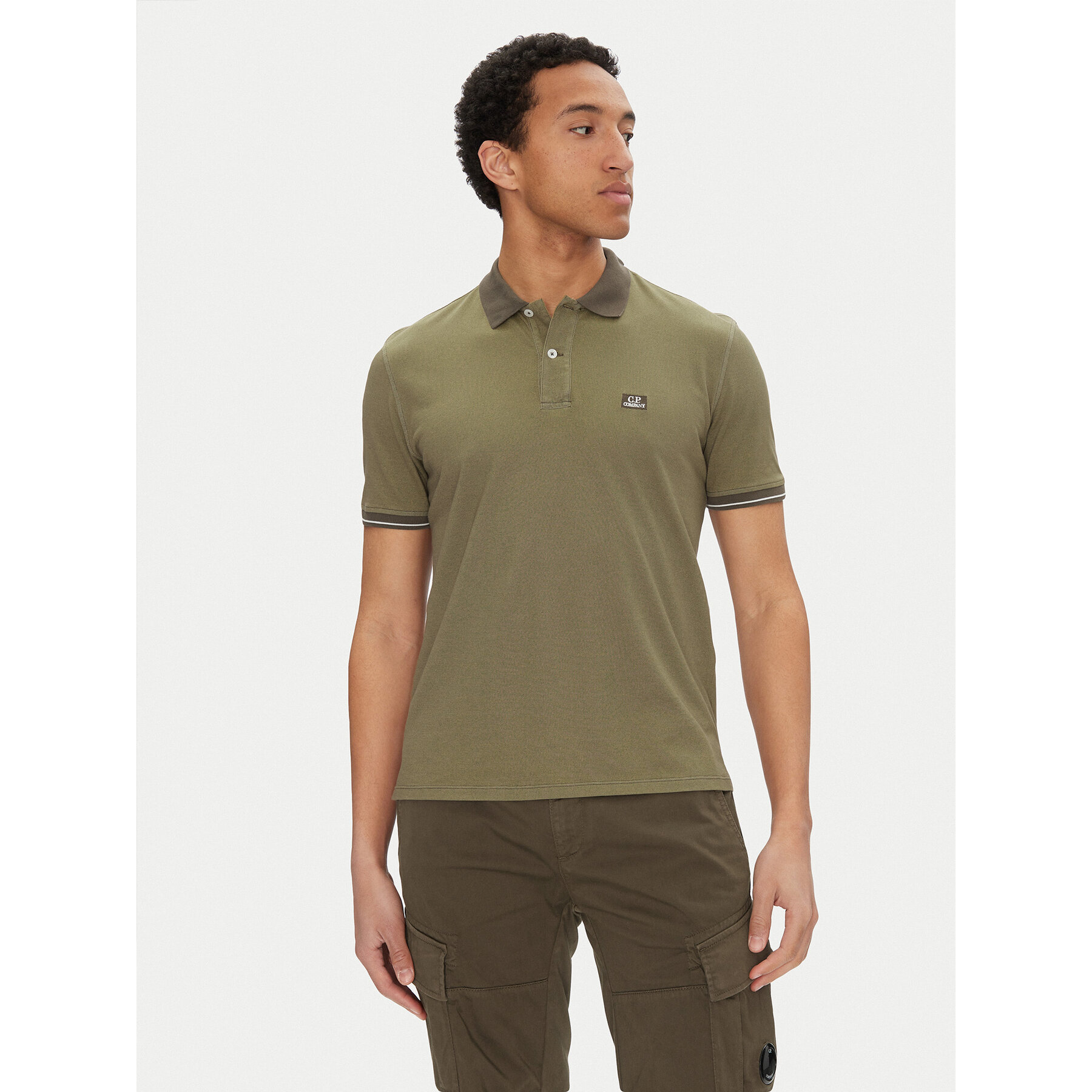 C.P. Company Polo majica 18CMPL130A006263G Zelena Regular Fit