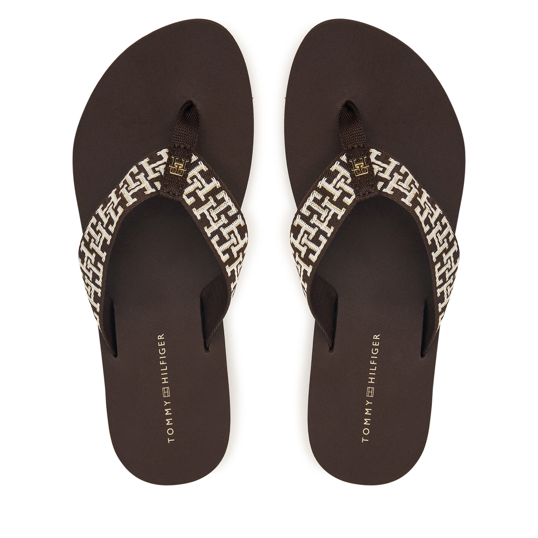 Джапанки Tommy Hilfiger Corportate Sandal FW0FW09610 Кафяв