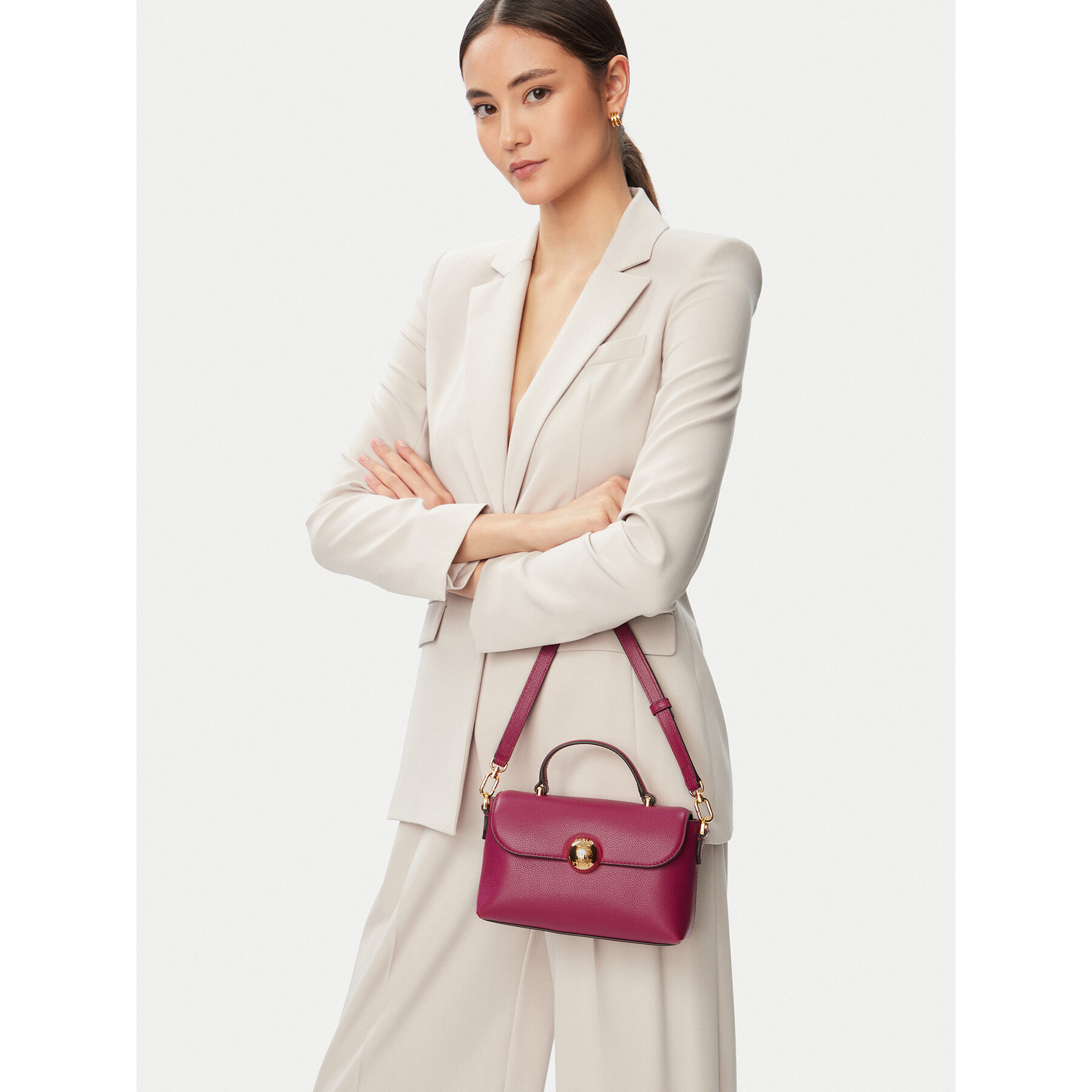 Ročna torba Furla Moonlight Mini WE00921 BX3036 CN 4895S Temno rdeča