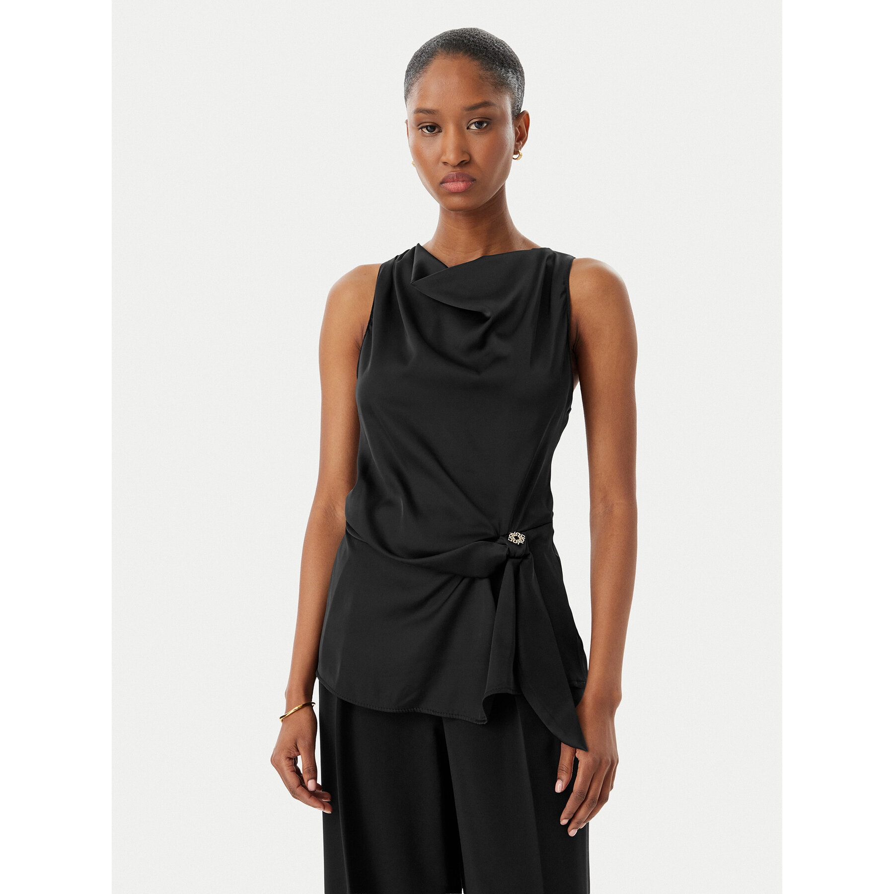 Rinascimento Bluse CFC0019901002 Schwarz Regular Fit