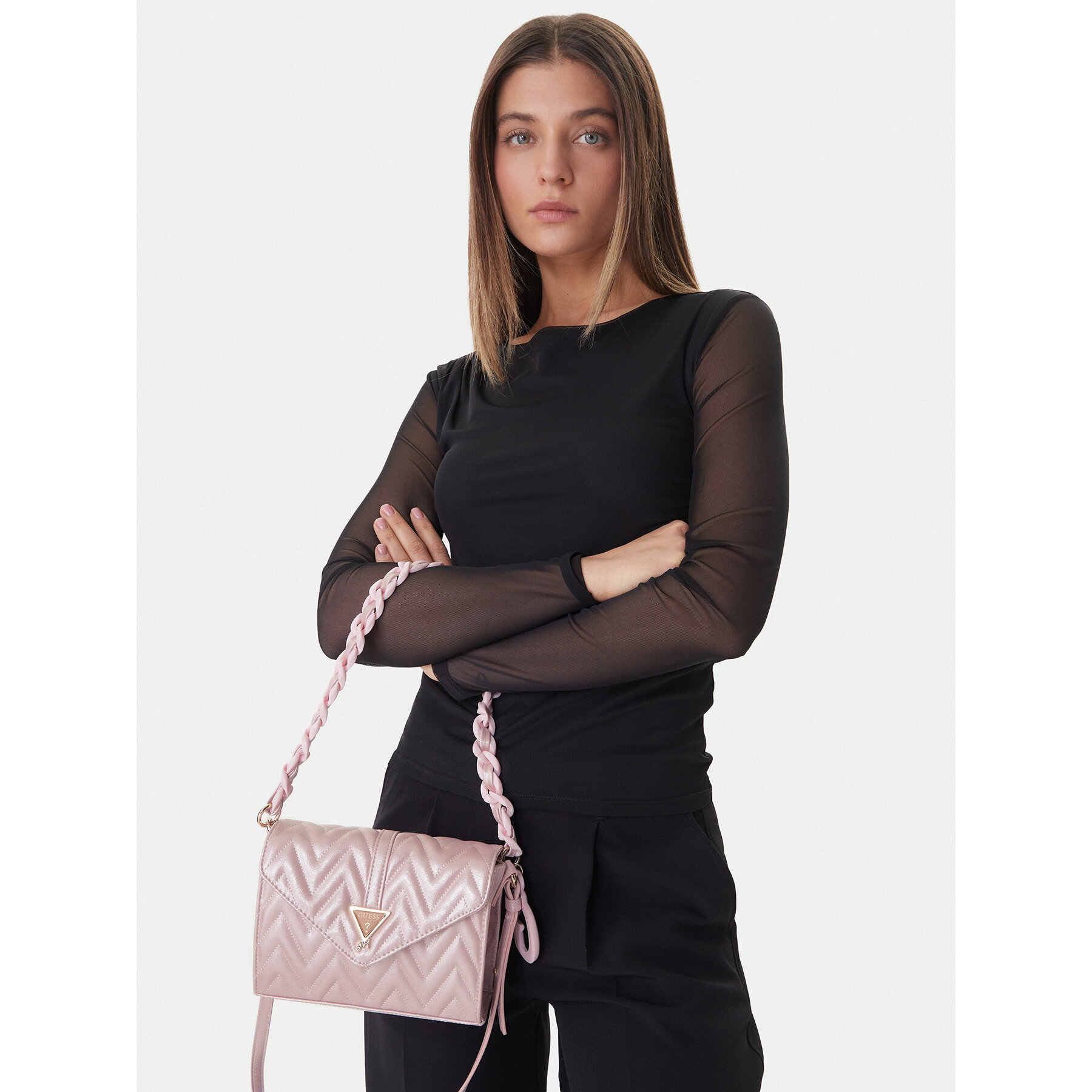 Geantă Guess J6GZ06 W4090 Roz