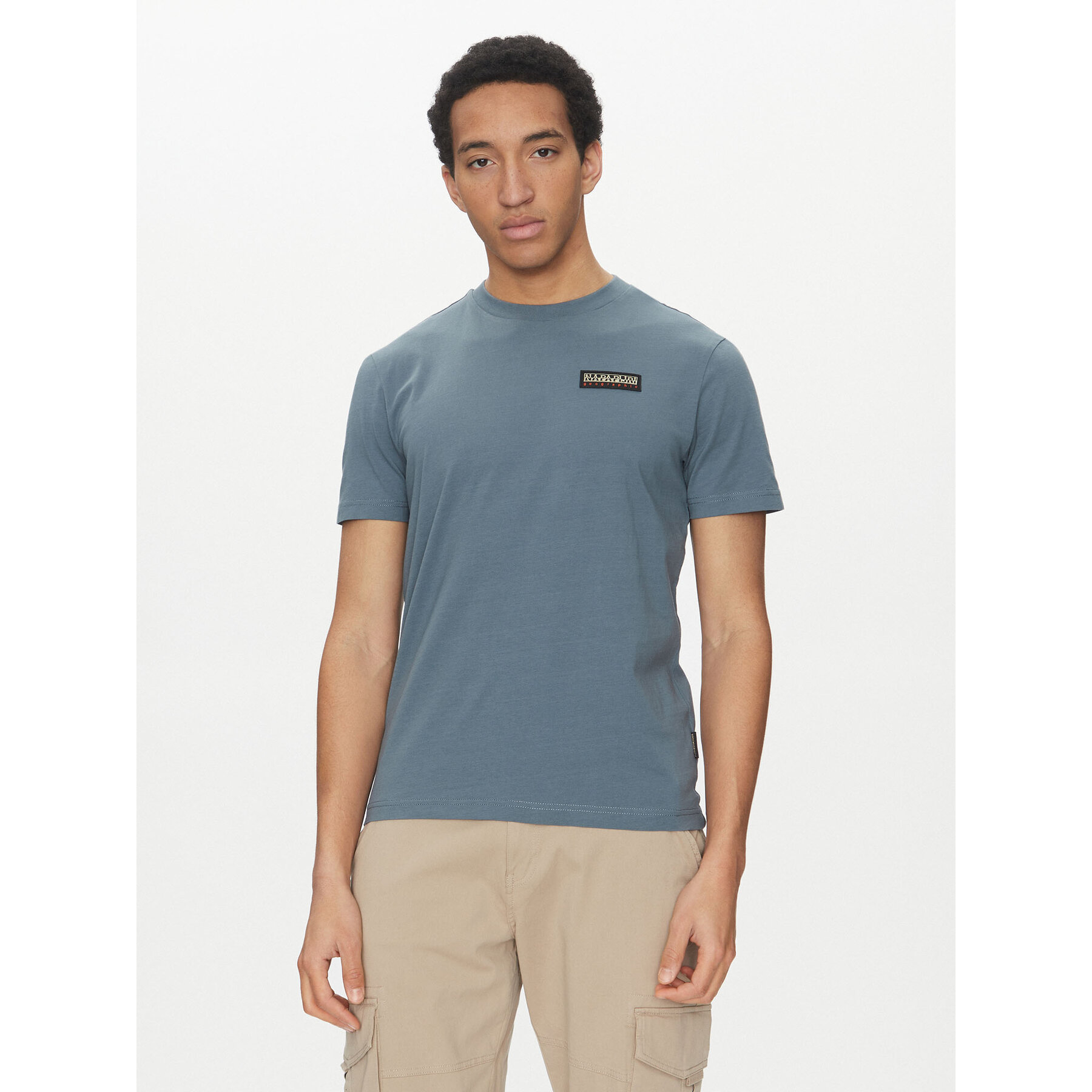 Napapijri T-shirt Iaato NP0A4HFZ Blu Regular Fit