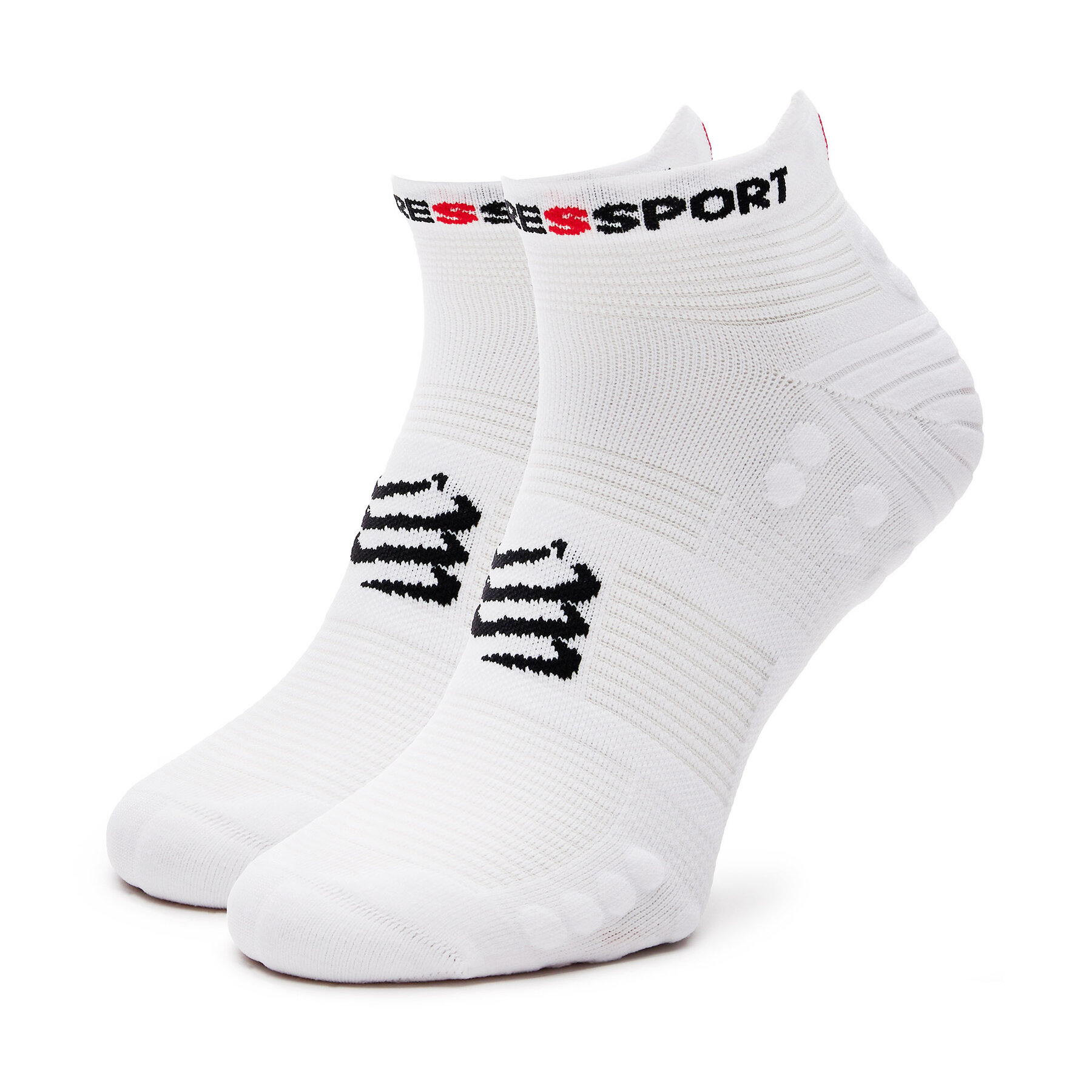 Calcetines cortos unisex Compressport Pro Racing Socks V4.0 Run Low XU00047B Blanco