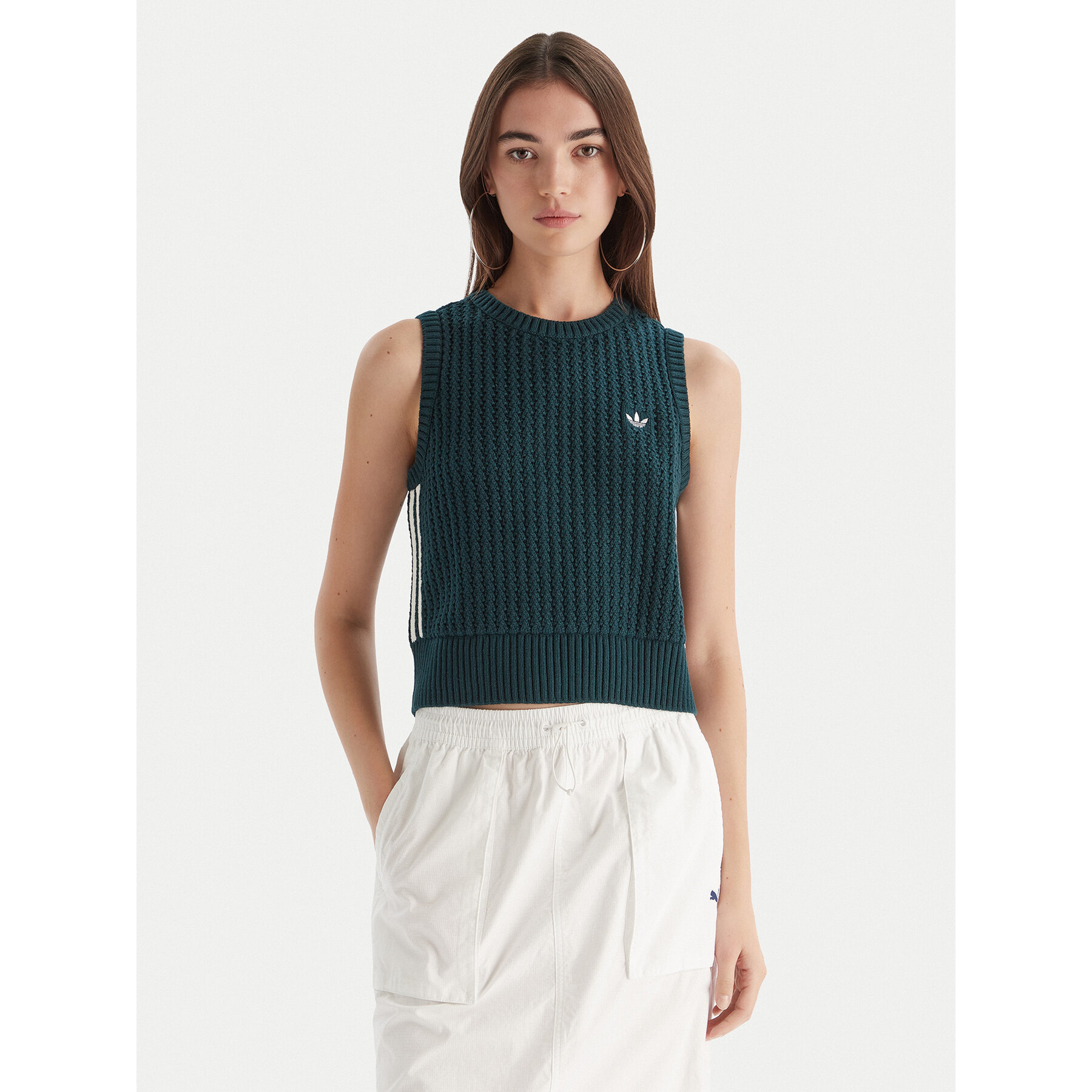 adidas Top adicolor JW4993 Zelena Regular Fit