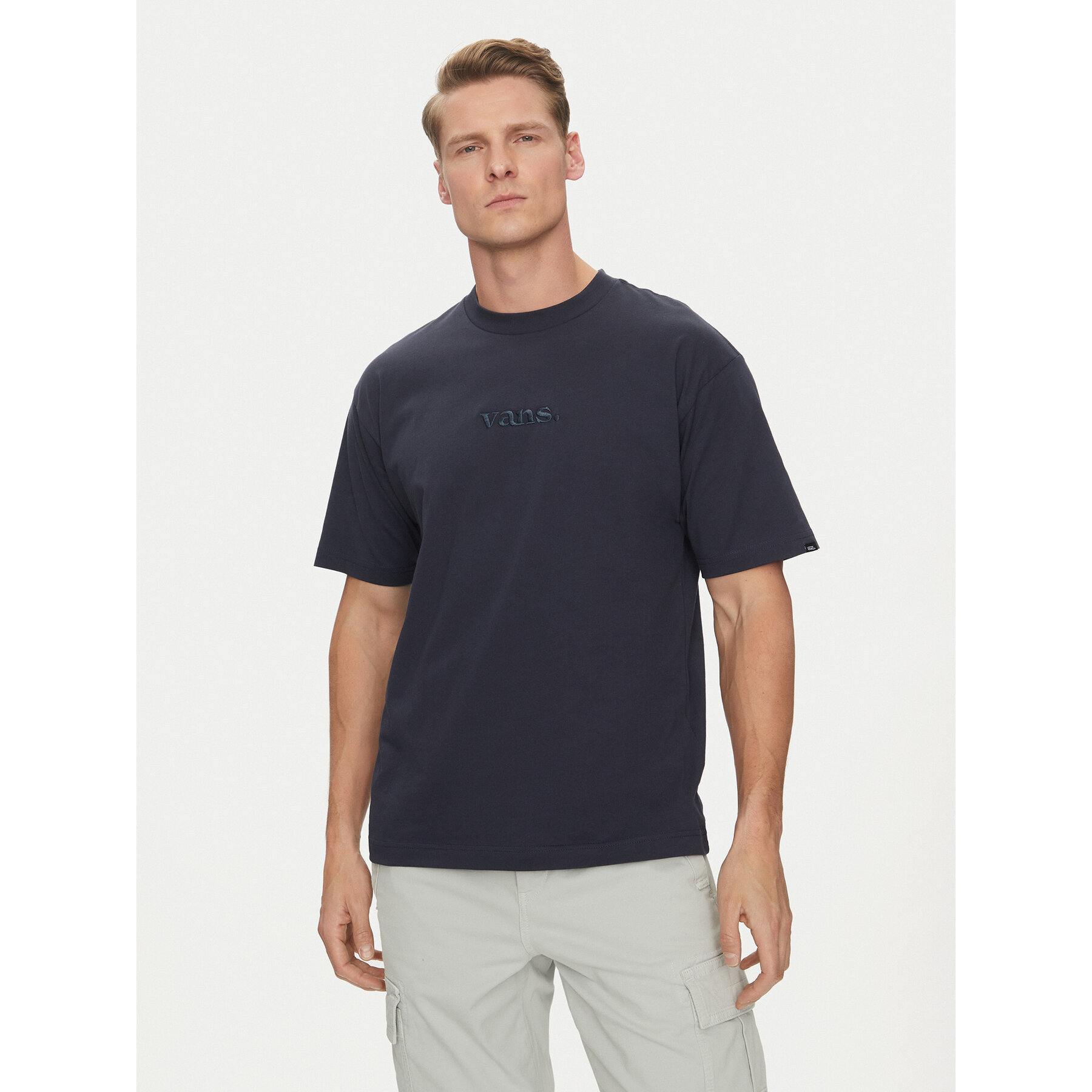 Vans Majica Essential VN000HPZ Mornarsko modra Loose Fit