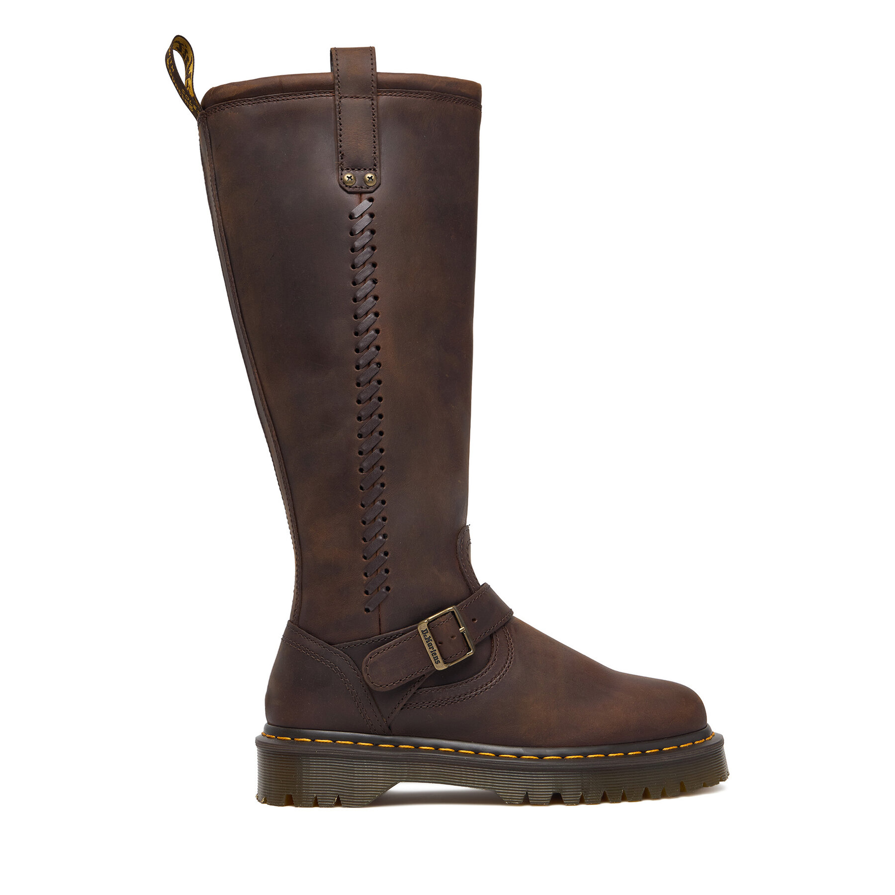 Stiefel Dr. Martens ANISTONE KNEE HIGH CRAZY HORSE DM41871200 Braun